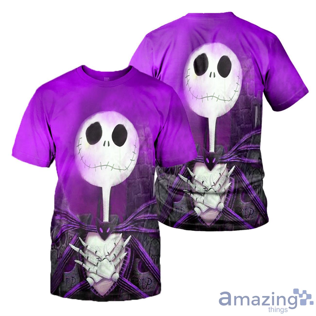 Jack Skellington Red & Purple Halloween Gift 3D All Over Printed Shirts Product Photo 1