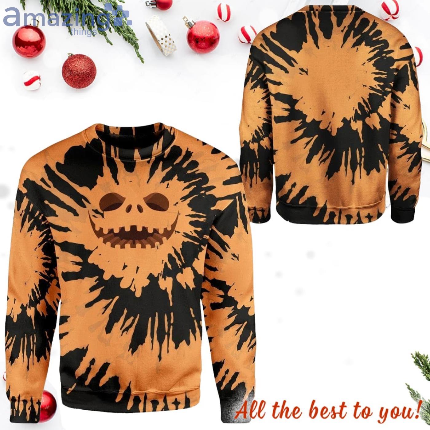 Jack Skellington Tie Dye All Over Print 3D Sweater Product Photo 1