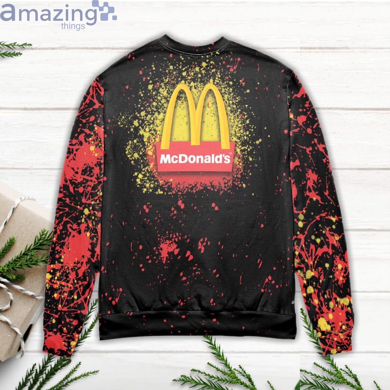 Jason Voorhees And Michael Myers Mc Donald's Ugly Christmas Sweater image Jason Voorhees And Michael Myers Mc Donalds Ugly Christmas Sweater Product Photo 3