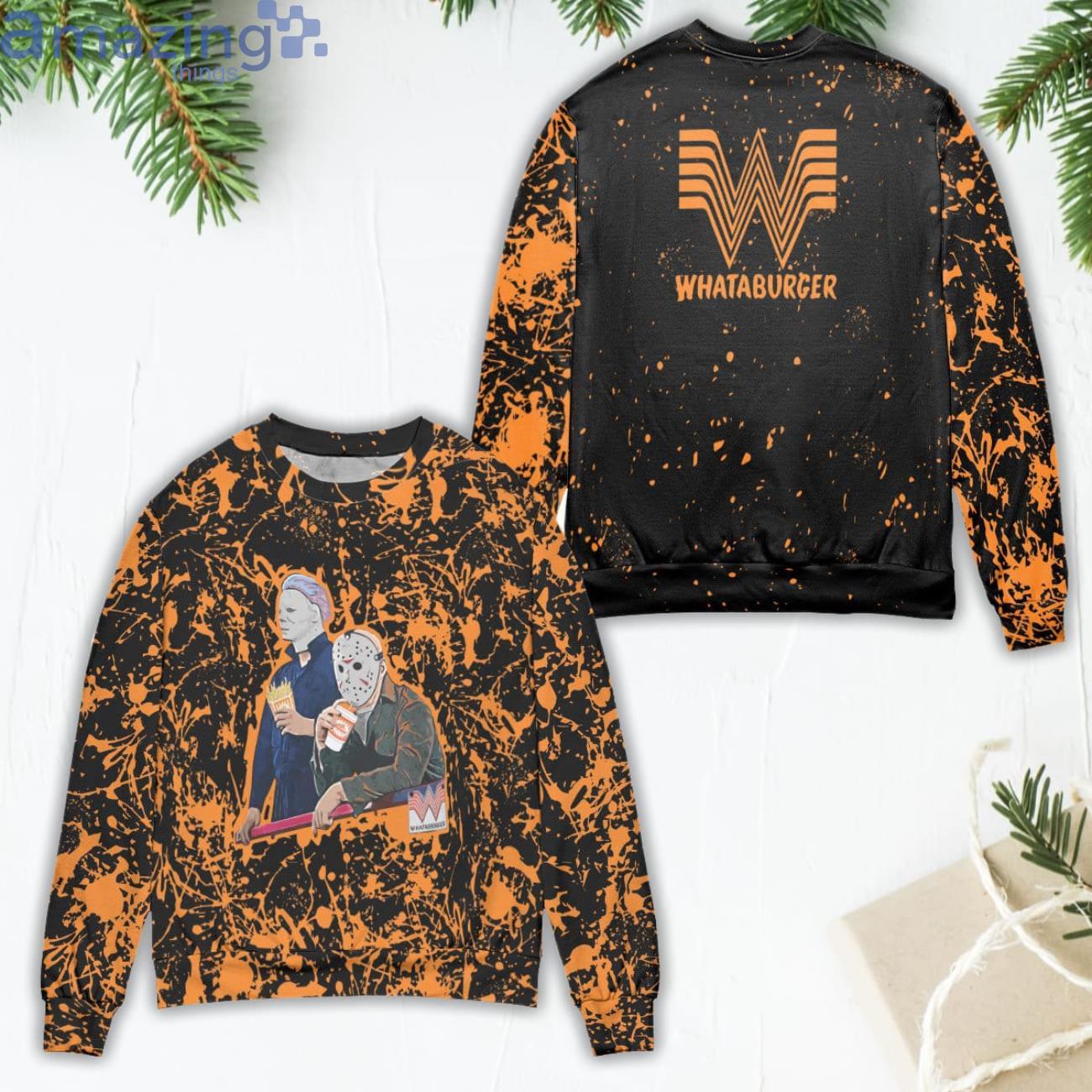 Personalized Name Whataburger Ugly Christmas Sweater