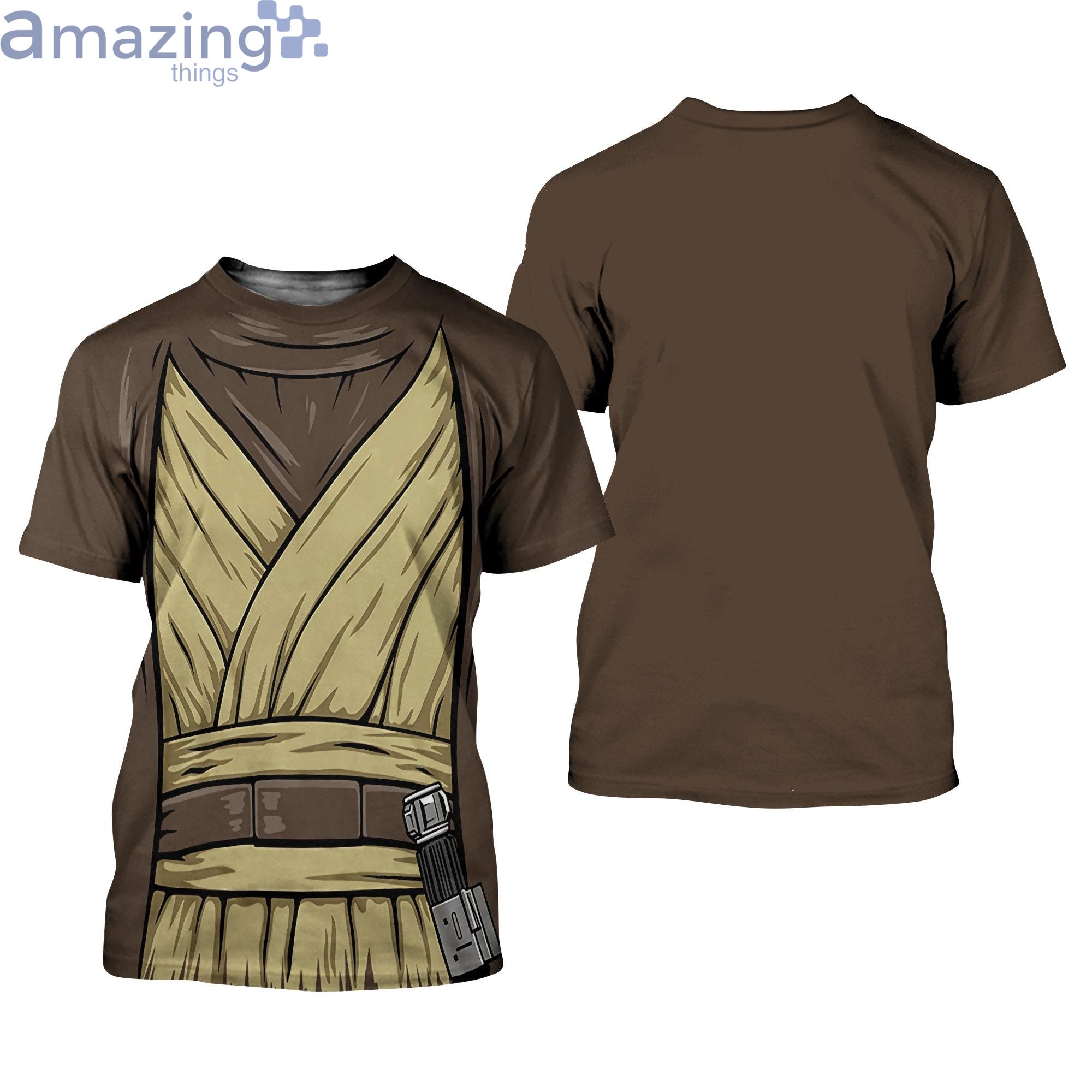Jedi Obi-Wan Kenobi Star Wars Brown Costume Disney Cartoon 3D T-Shirts Product Photo 1