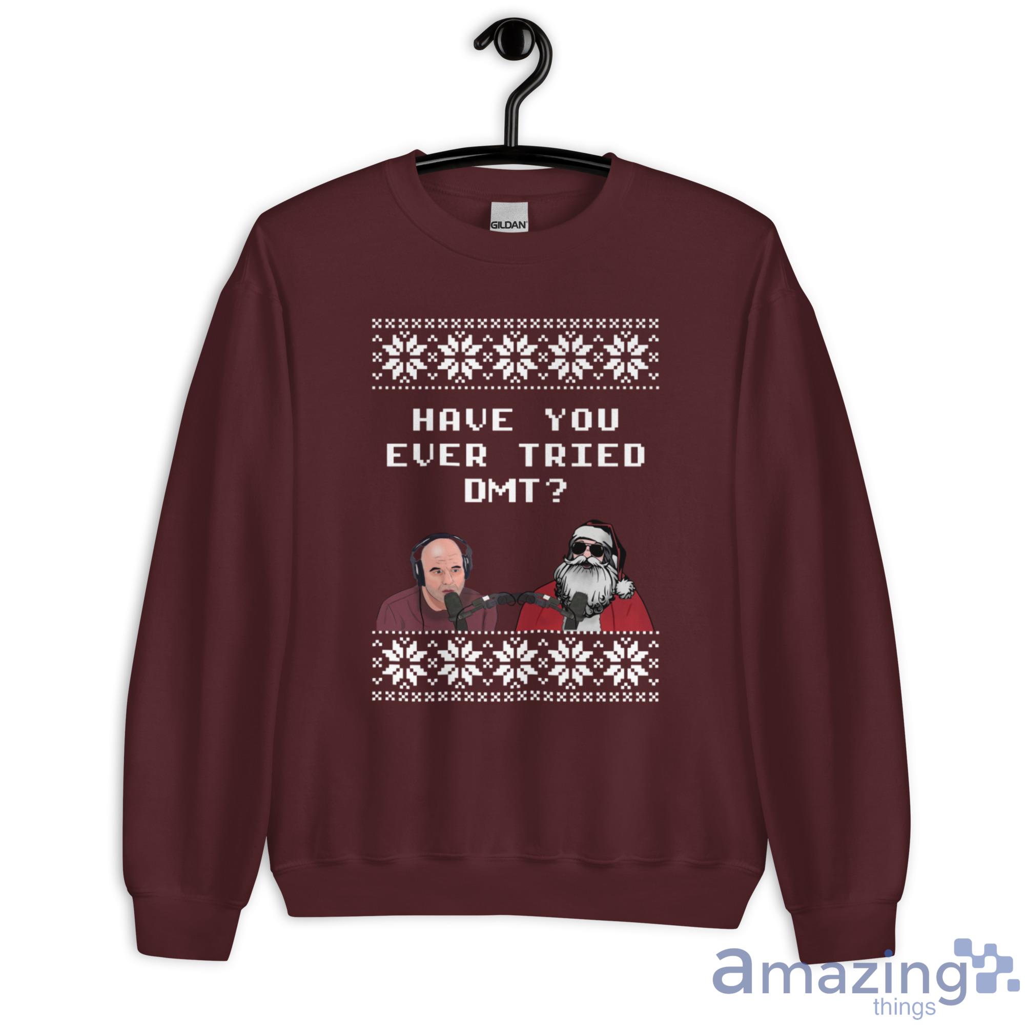 Joe Rogan Podcast Interview Santa Have You Ever Tried DMT Christmas Sweatshirt - G180 Unisex Heavy Blend Crewneck Sweatshirt-2