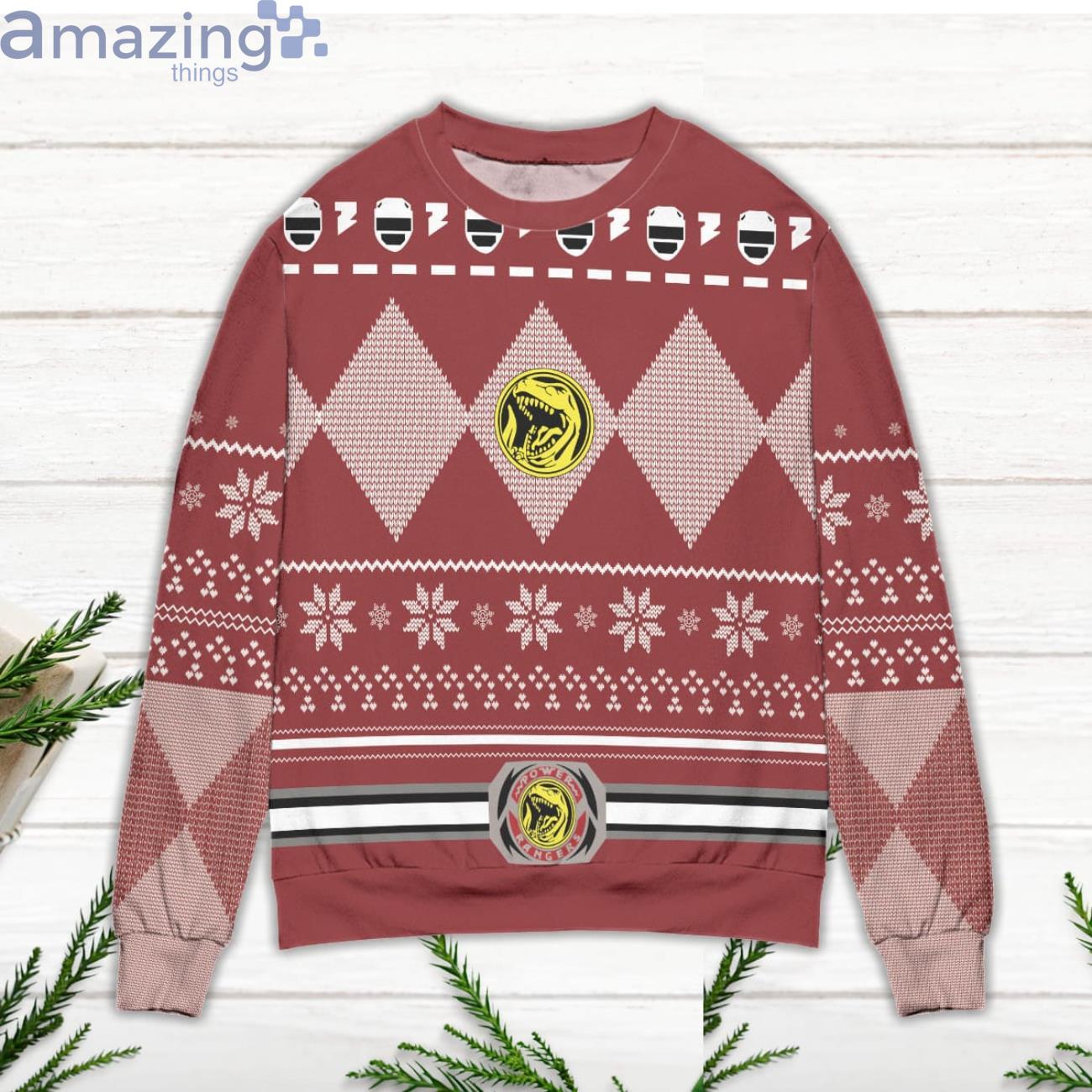 Jurassic Park Logo Snowflake Pattern Ugly Christmas Sweater image Jurassic Park Logo Snowflake Pattern Ugly Christmas Sweater Product Photo 3