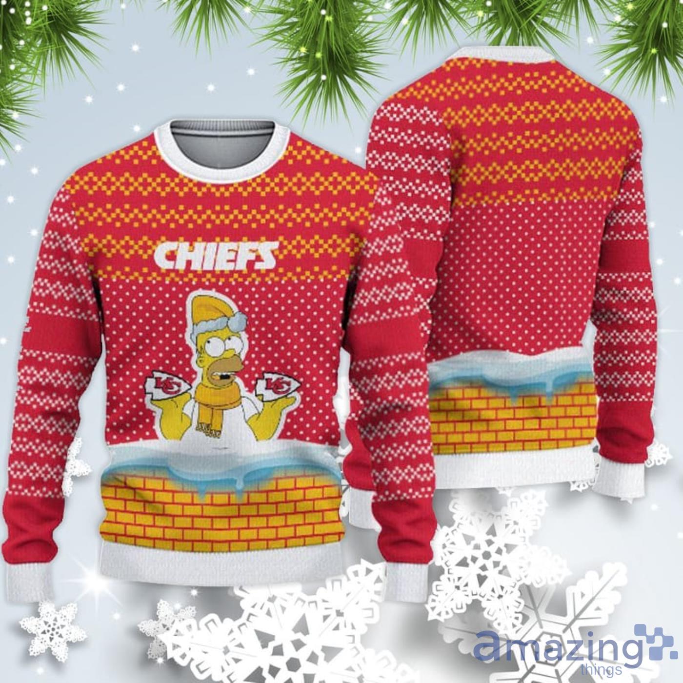 Kansas City Chiefs Christmas Simpson Sweater For Fans Product Photo 1
