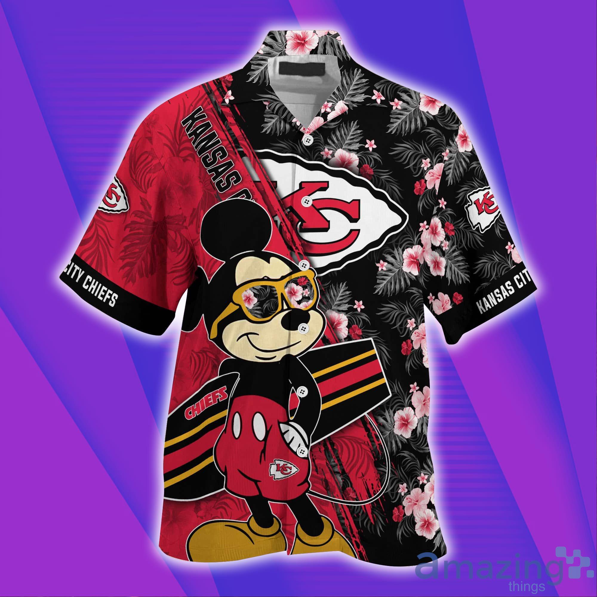 Kansas City Chiefs NFL And Mickey Short Sleeves Hawaiian Shirt