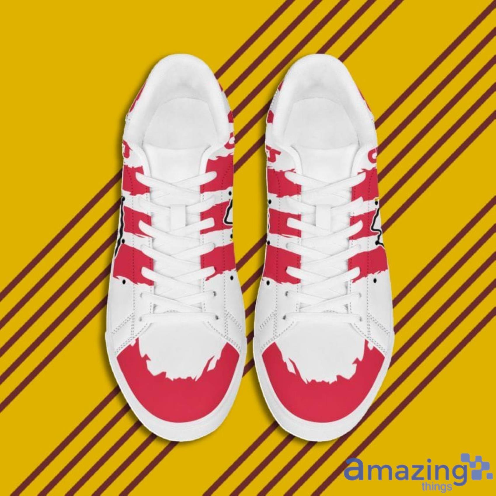 Kansas City Chiefs NFL Scratch Effect Low Top Skate Shoes For Men And Women  - Freedomdesign