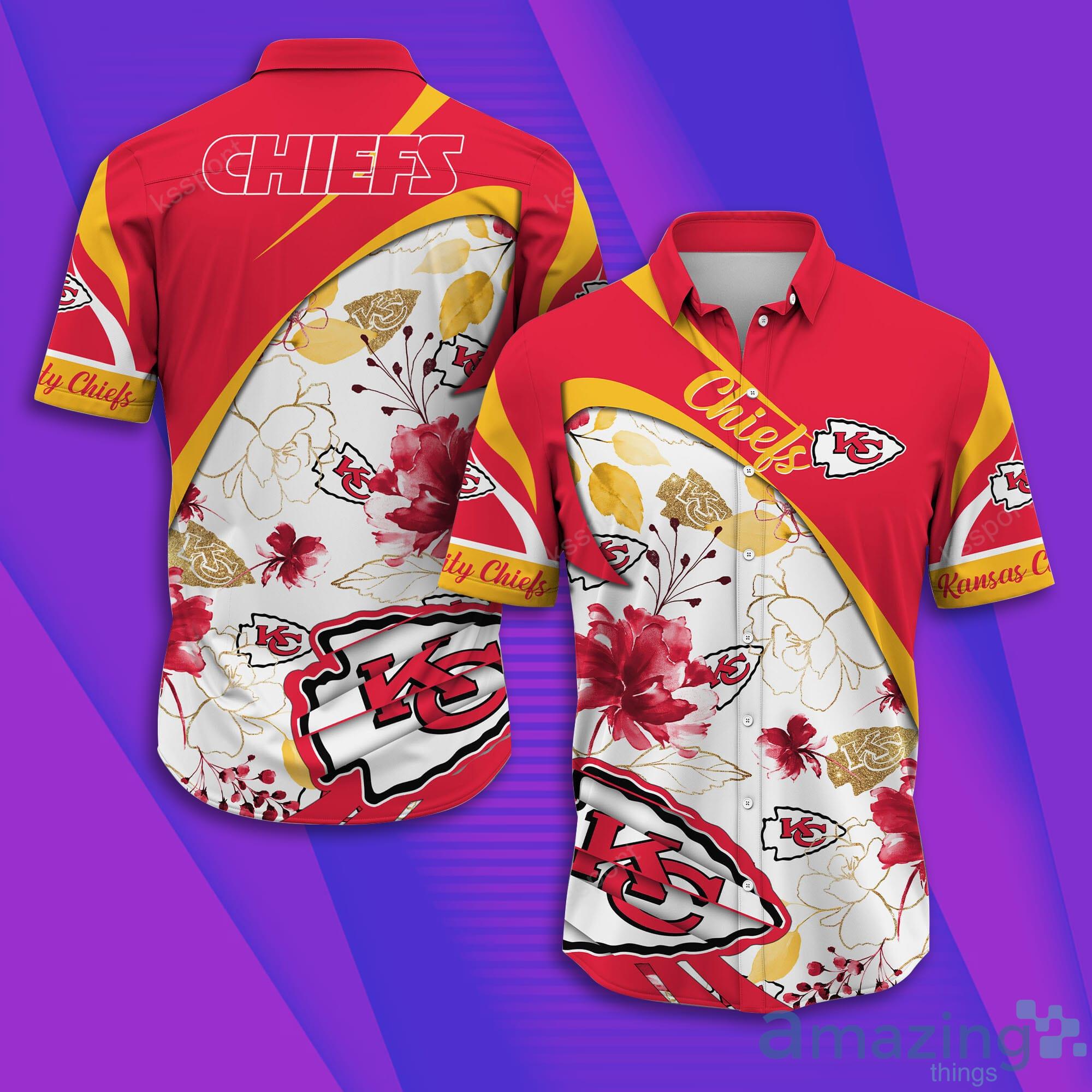 Kansas City Chiefs NFL Short Sleeve Aloha Hawaiian Shirt And