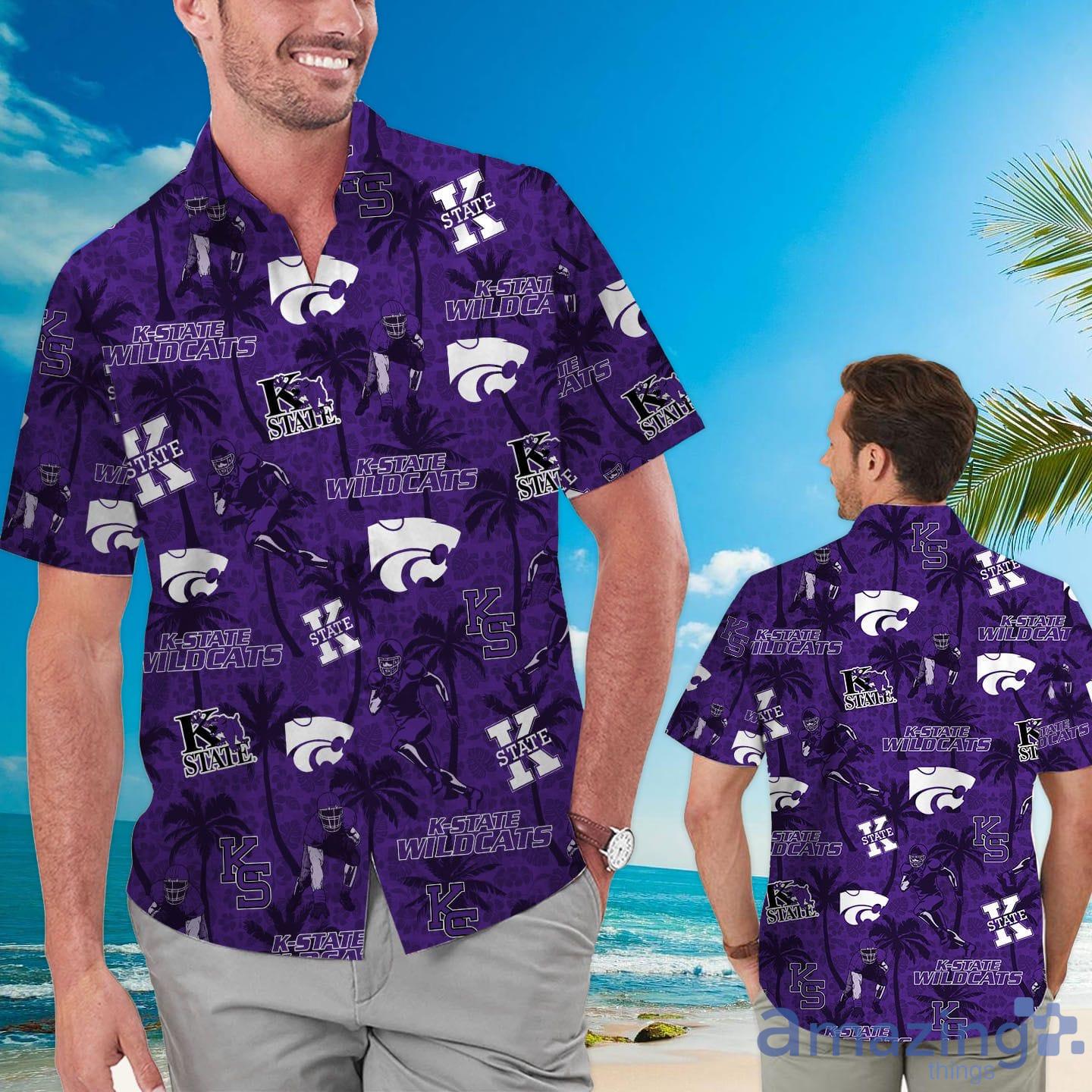 Kansas State Wildcats Tropical Beach Coconut Tree Hawaiian Shirt Product Photo 1