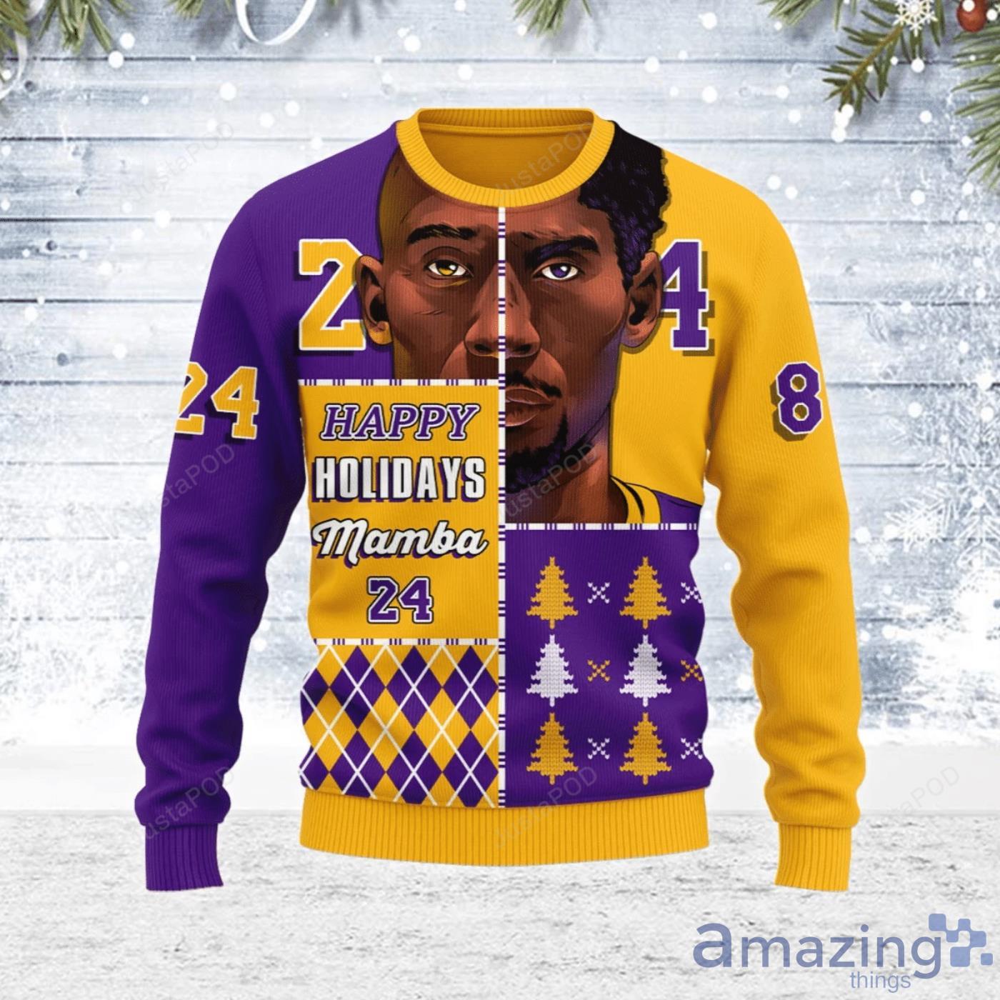 Kobe Bryant in Memory Happy Holidays Mamba Kobe Bryant Christmas Ugly Sweater Product Photo 1