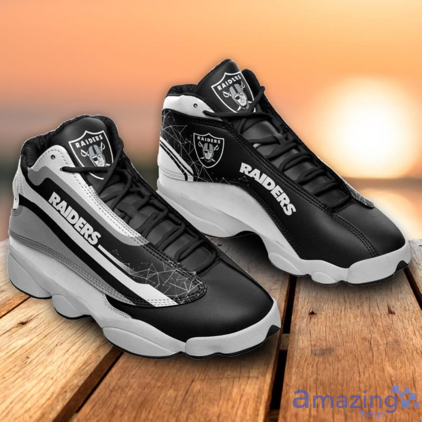 Las Vegas Raiders Skull Air Jordan 13 Sneakers Shoes