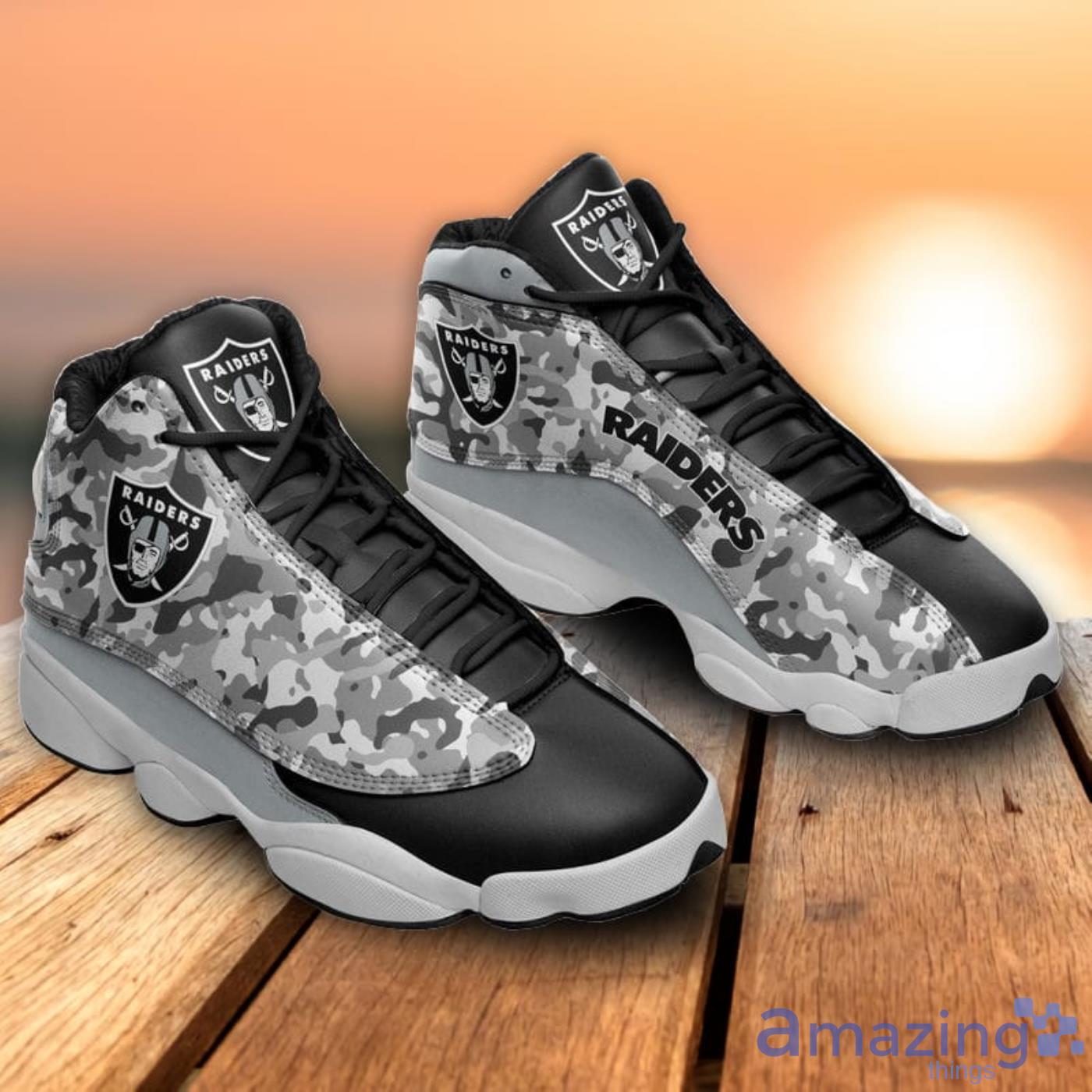 Las Vegas Raiders Mom Leopard Pattern Air Jordan 13 Shoes For Fans