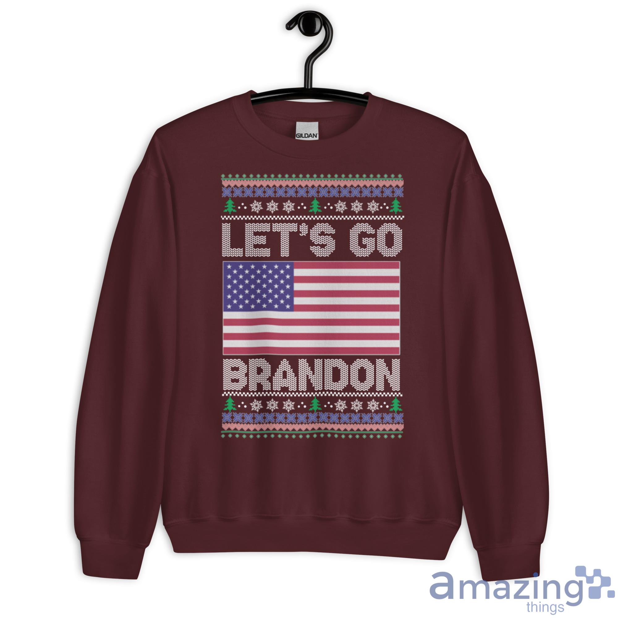 Lets Go Brandon USA Flag Christmas Sweatshirt - G180 Unisex Heavy Blend Crewneck Sweatshirt-2