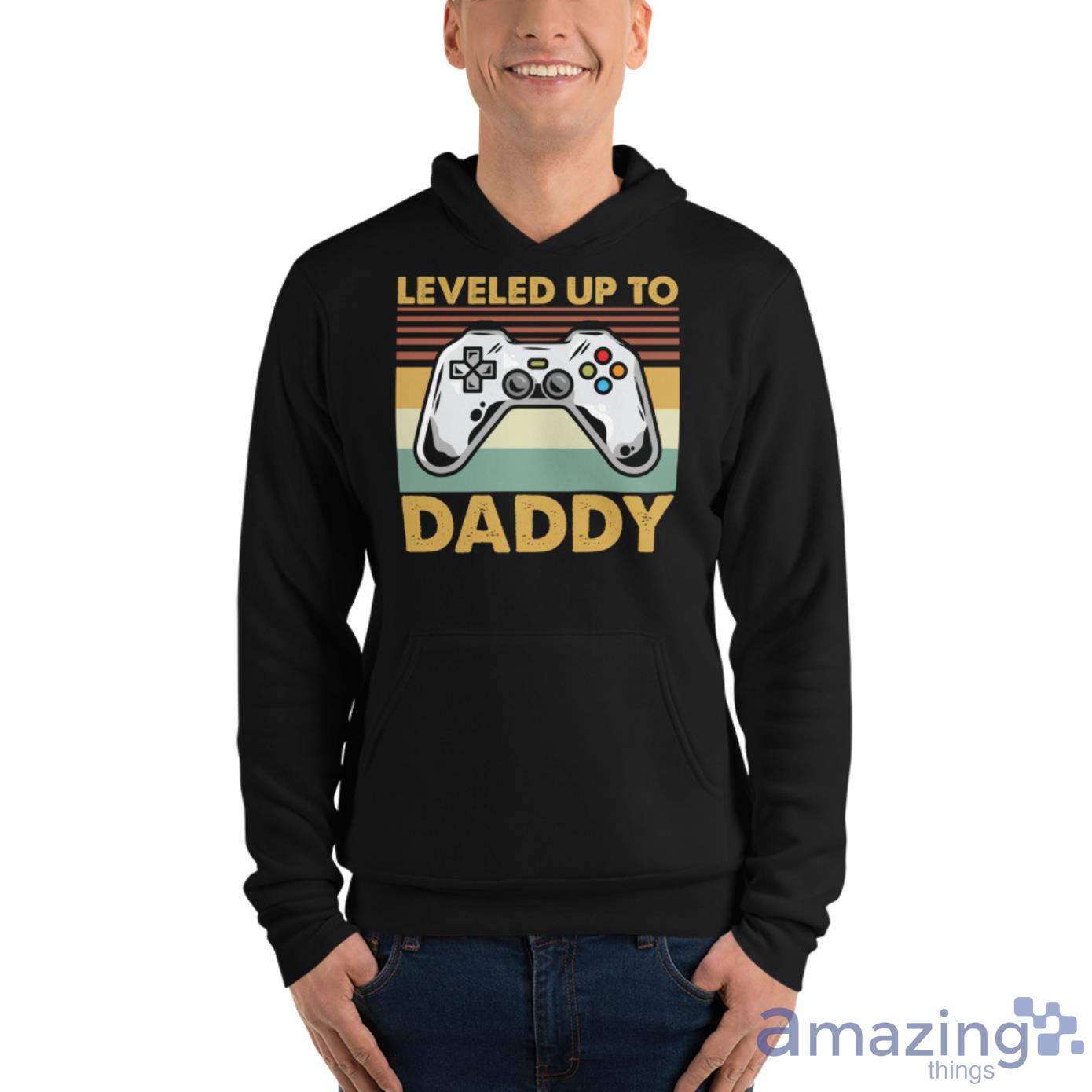 Leveled Up To Daddy Game Control Shirt image Leveled Up To Daddy Game Control Shirt - Unisex Fleece Pullover Hoodie