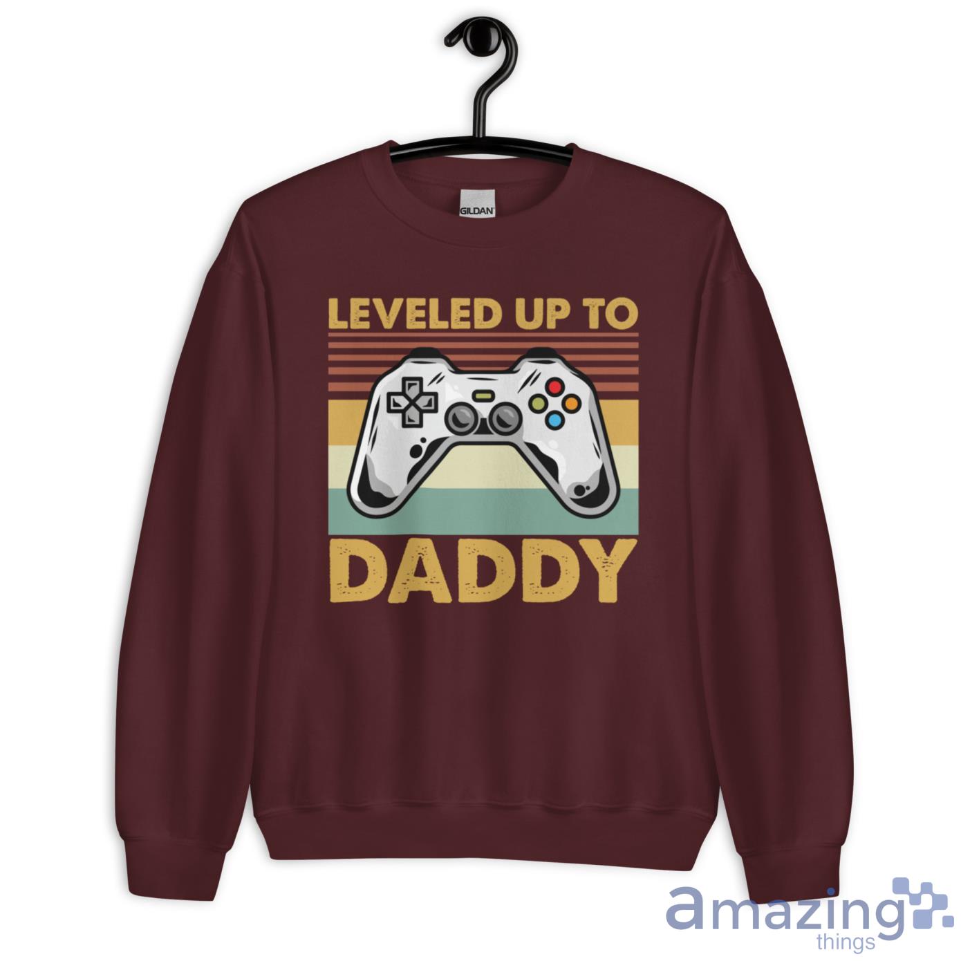Leveled Up To Daddy Game Control Shirt image Leveled Up To Daddy Game Control Shirt - Unisex Heavy Blend Crewneck Sweatshirt-1
