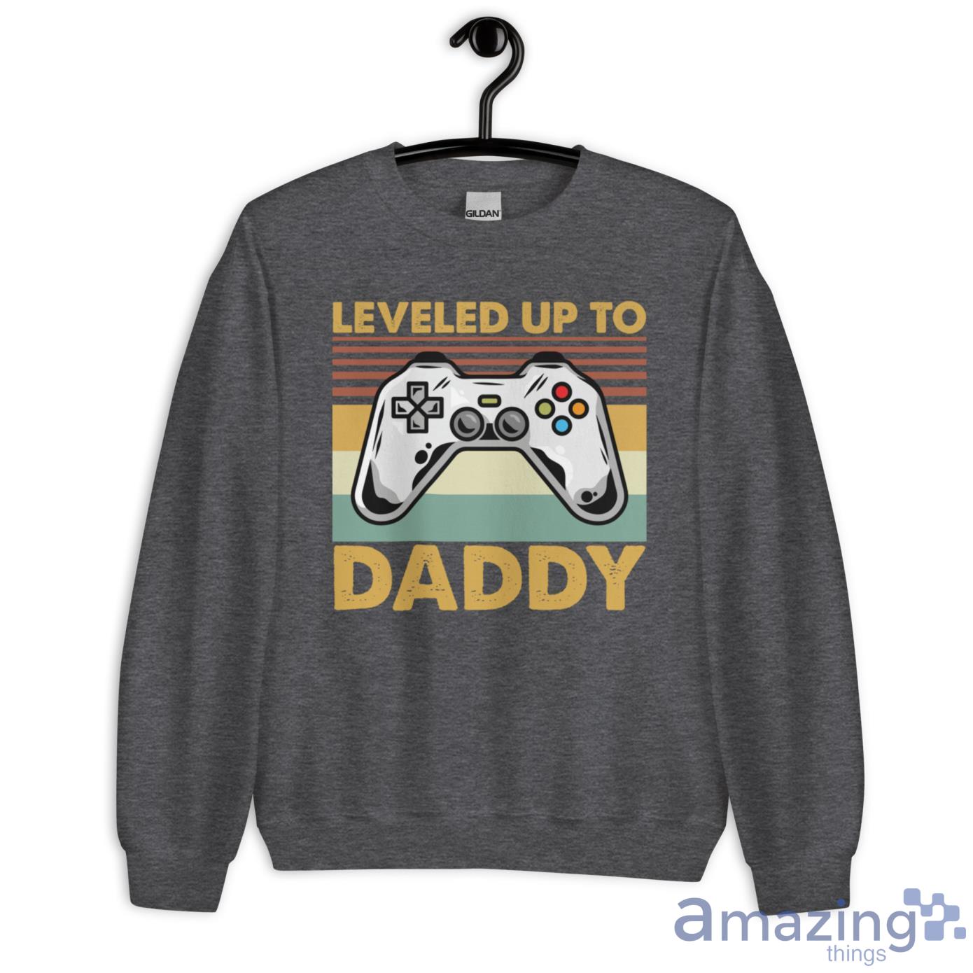 Leveled Up To Daddy Game Control Shirt image Leveled Up To Daddy Game Control Shirt - Unisex Heavy Blend Crewneck Sweatshirt-2