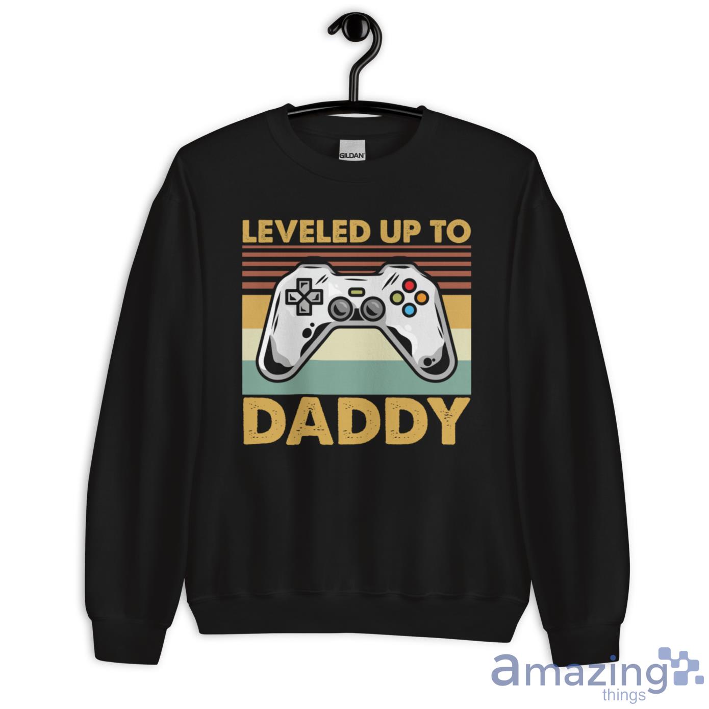 Leveled Up To Daddy Game Control Shirt image Leveled Up To Daddy Game Control Shirt - Unisex Heavy Blend Crewneck Sweatshirt
