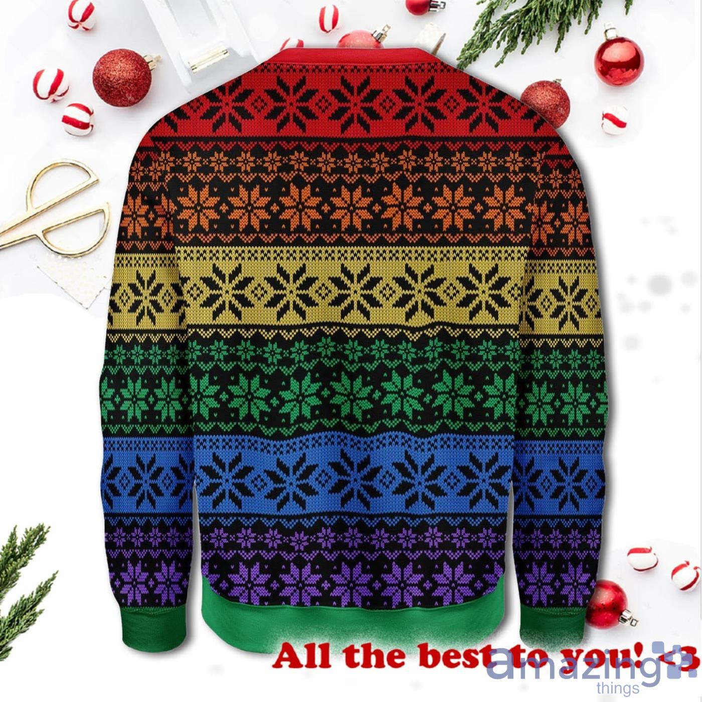 LGBT Christmas Pattern All Over Print Christmas Ugly Sweater image LGBT Christmas Pattern All Over Print Christmas Ugly Sweater Product Photo 2