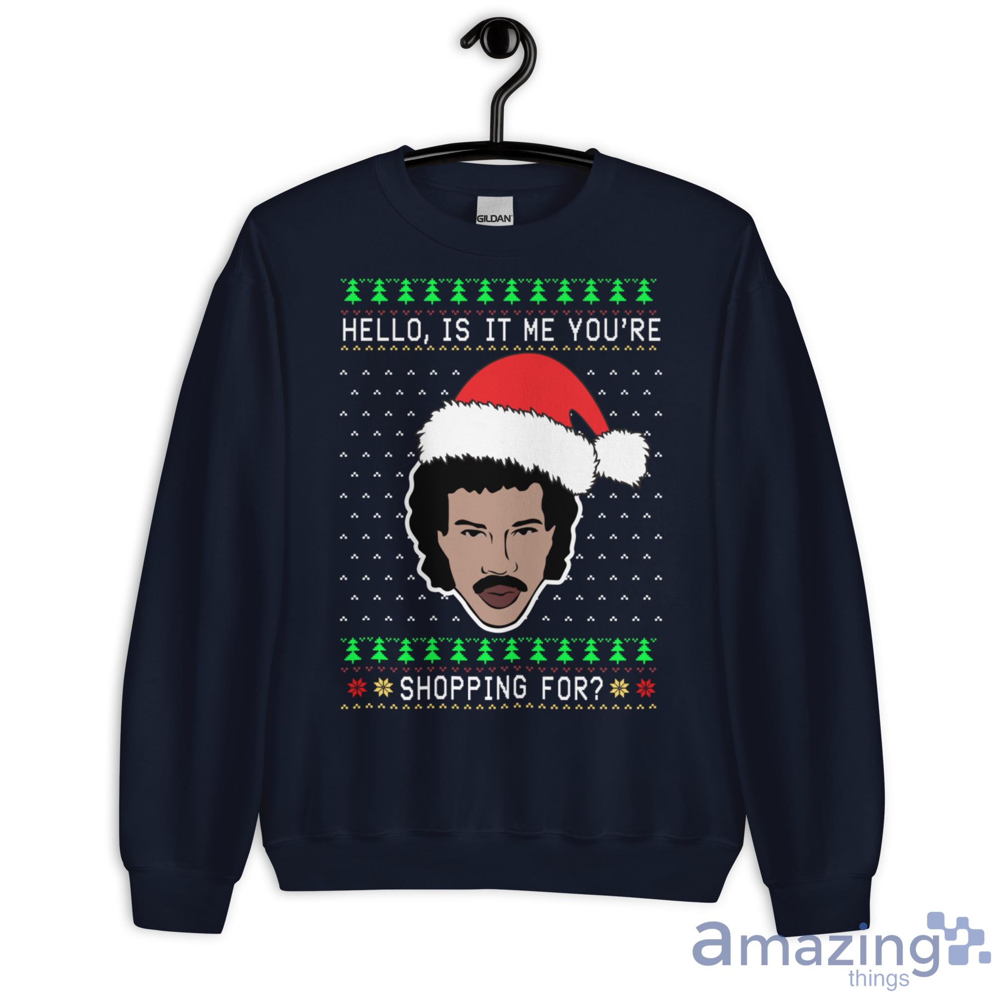 Lionel Richie Hello Ugly Christmas Sweatshirt - G180 Unisex Heavy Blend Crewneck Sweatshirt-1