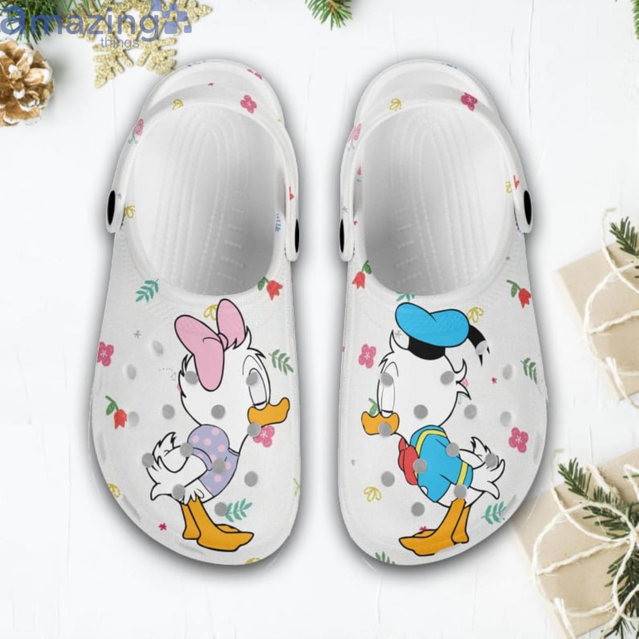 Little Donald Daisy Kissing Disney Cartoon Clog image Little Donald Daisy Kissing Disney Cartoon Clog Product Photo 3