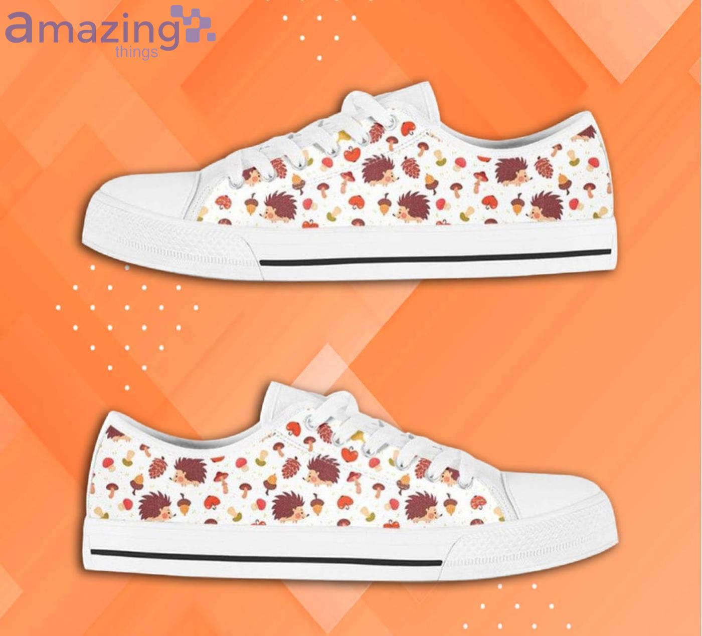 Little Hedgehog Pattern Low Top Shoes image Little Hedgehog Pattern Low Top Shoes Product Photo 2