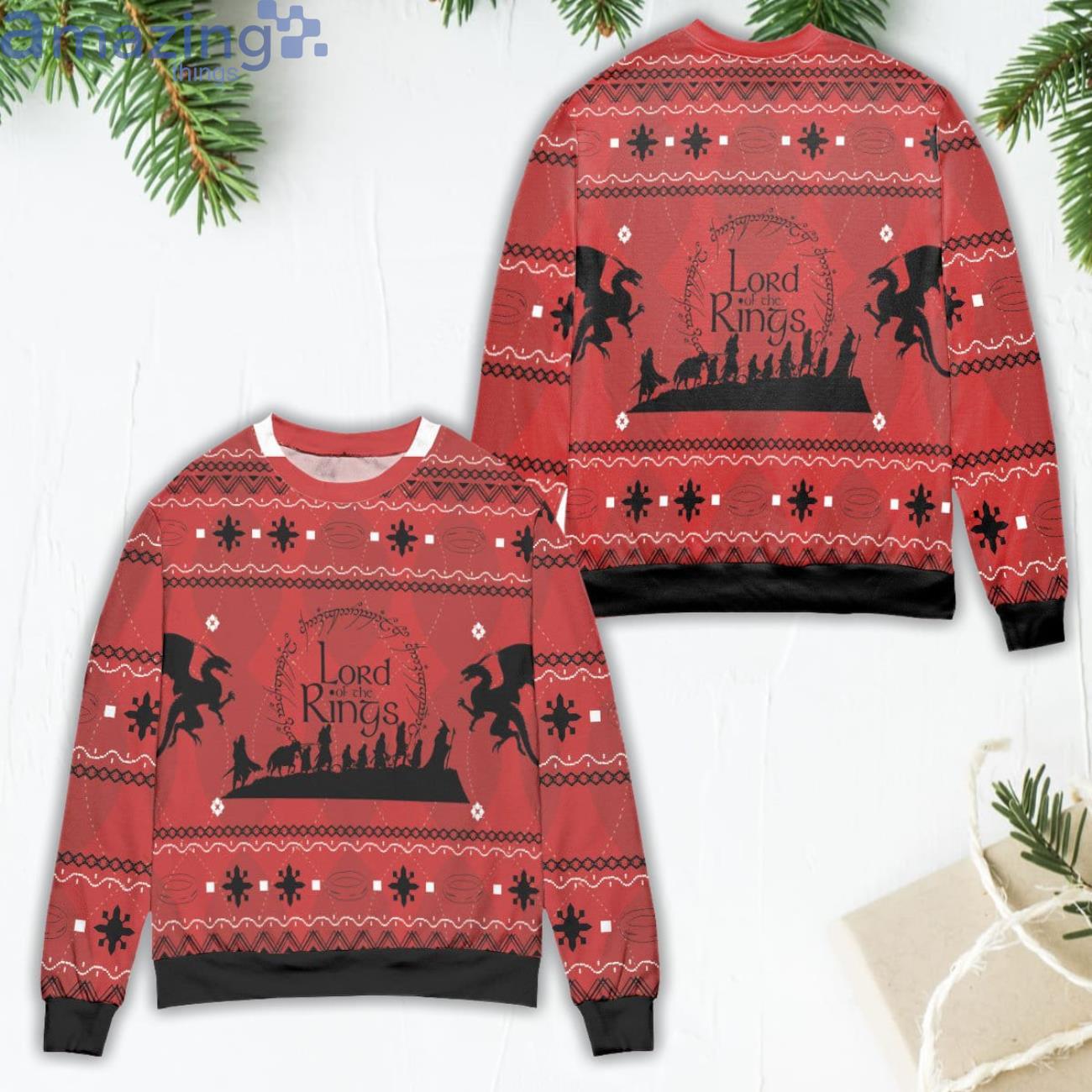 Lord Of The Rings The Fellowship Way To Mordor Ugly Christmas Sweater Product Photo 1