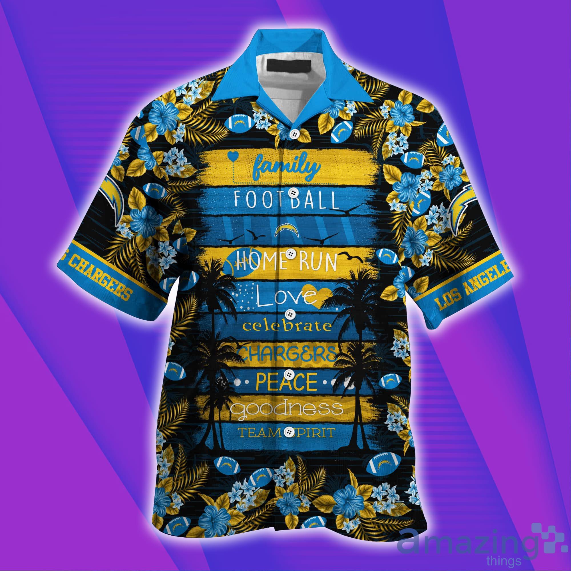 Los Angeles Chargers NFL Hawaiian Shirt Short Sleeve Big Logo