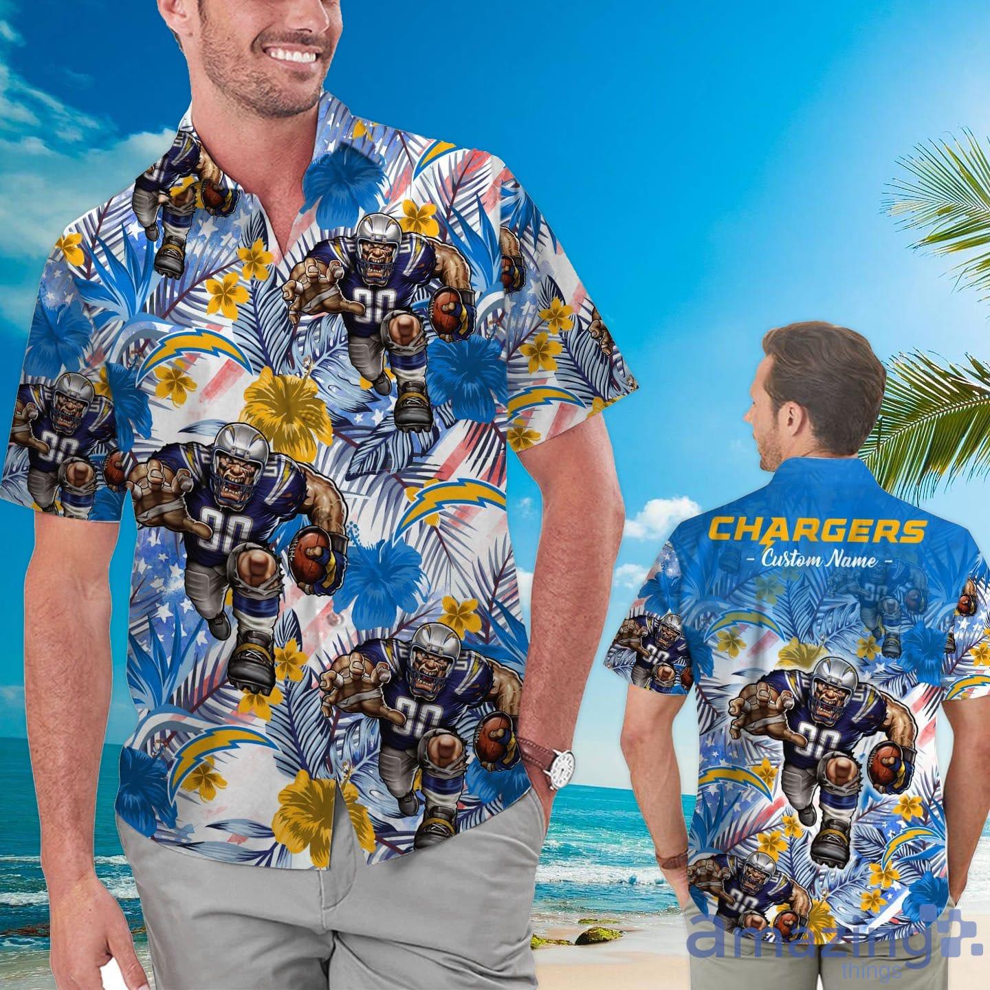 Los Angeles Chargers NFL Hawaiian Shirt Custom Vacation Aloha