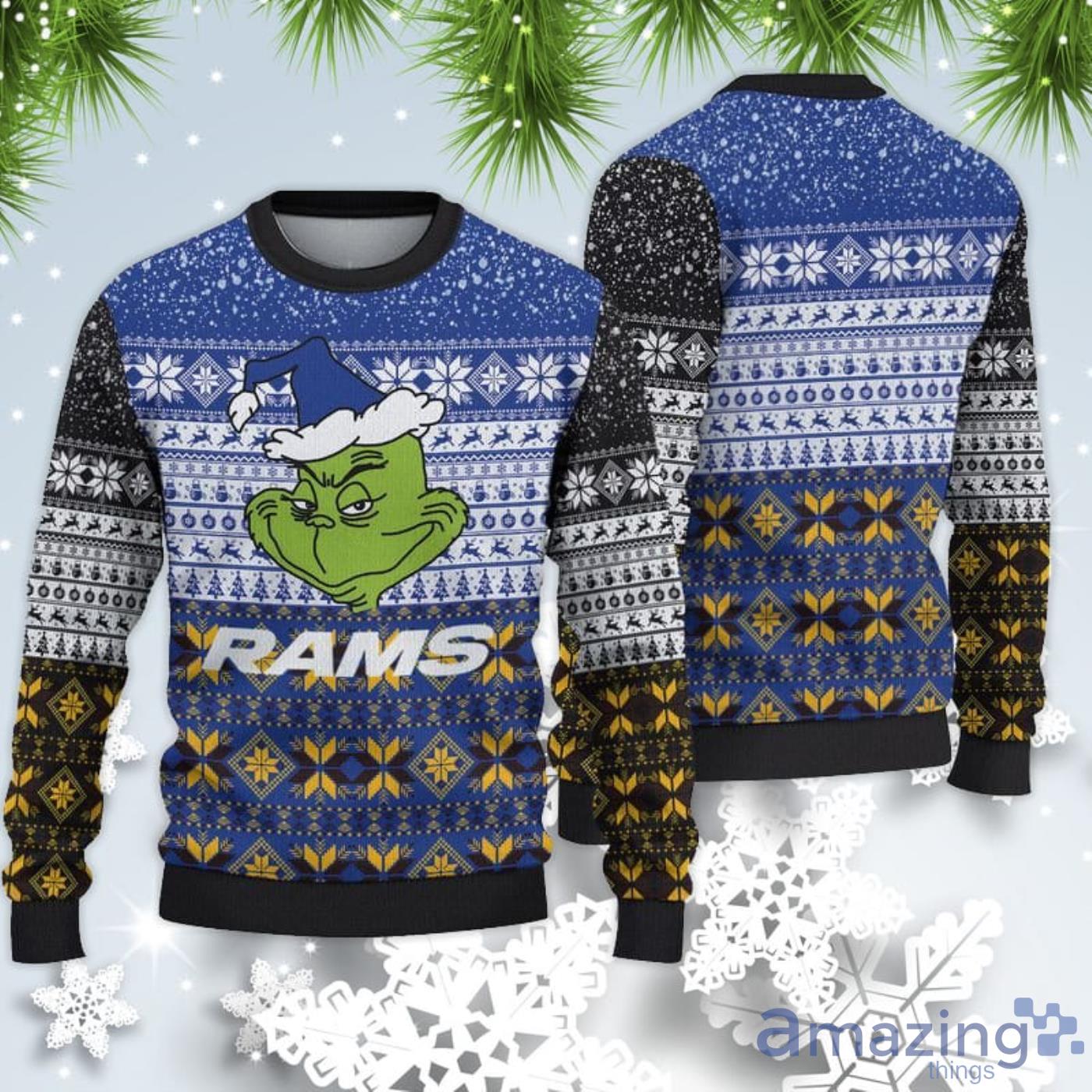 Los Angeles Rams Christmas Grinch Sweater For Fans Product Photo 1