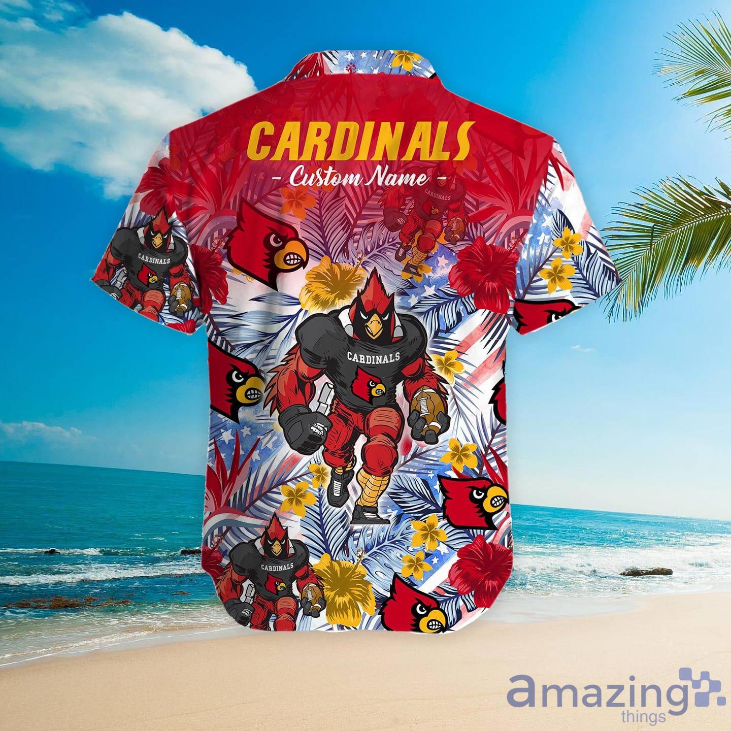 Louisville Cardinals Short Sleeve Aloha Hawaiian Shirt And Shorts