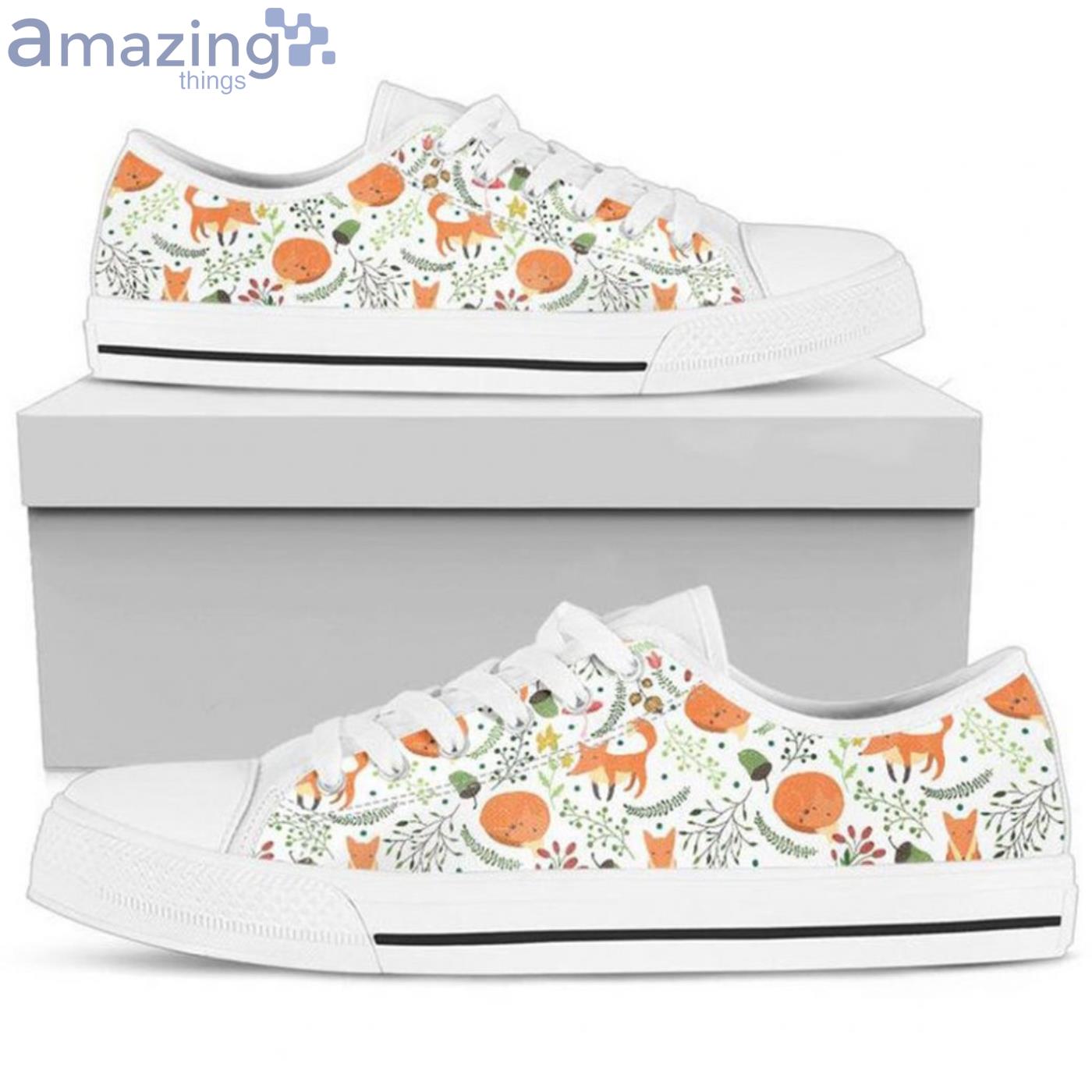 Low Top Fox Pattern Low Top Shoes image Low Top Fox Pattern Low Top Shoes Product Photo 2