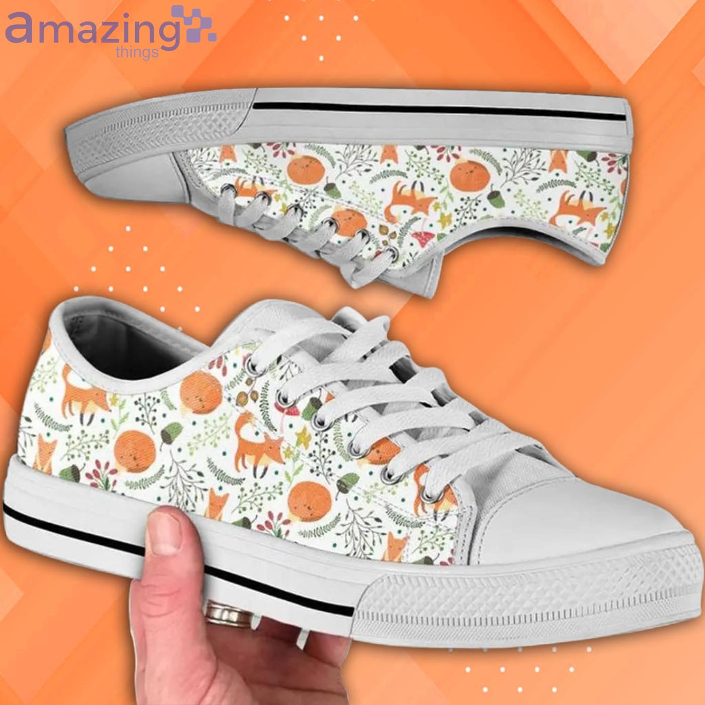 Low Top Fox Pattern Low Top Shoes Product Photo 1 Low Top Fox Pattern Low Top Shoes Product Photo 1