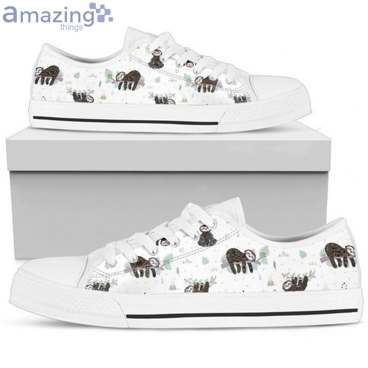 Low Top Sloth Pattern Low Top Shoes image Low Top Sloth Pattern Low Top Shoes Product Photo 2