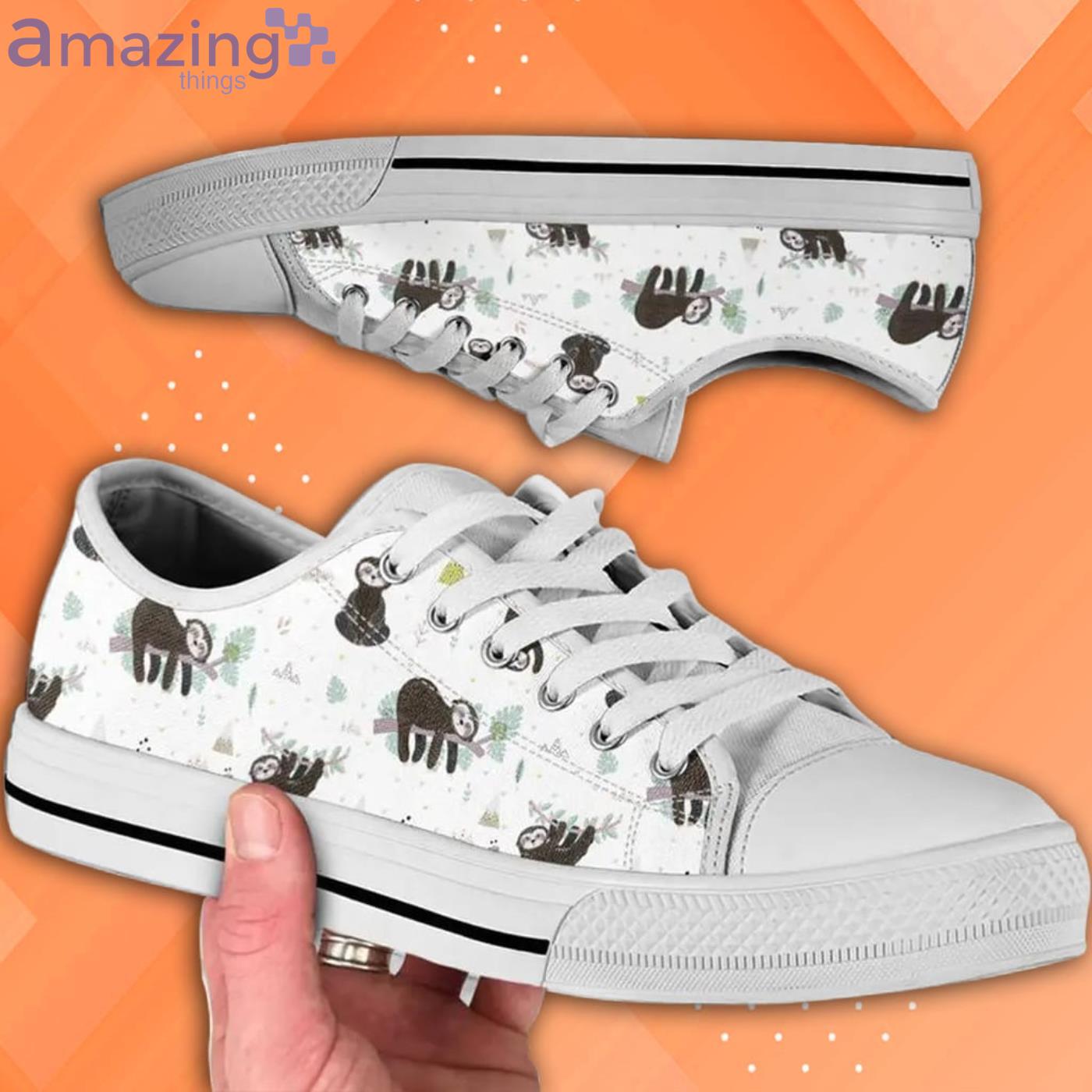 Low Top Sloth Pattern Low Top Shoes Product Photo 1 Low Top Sloth Pattern Low Top Shoes Product Photo 1