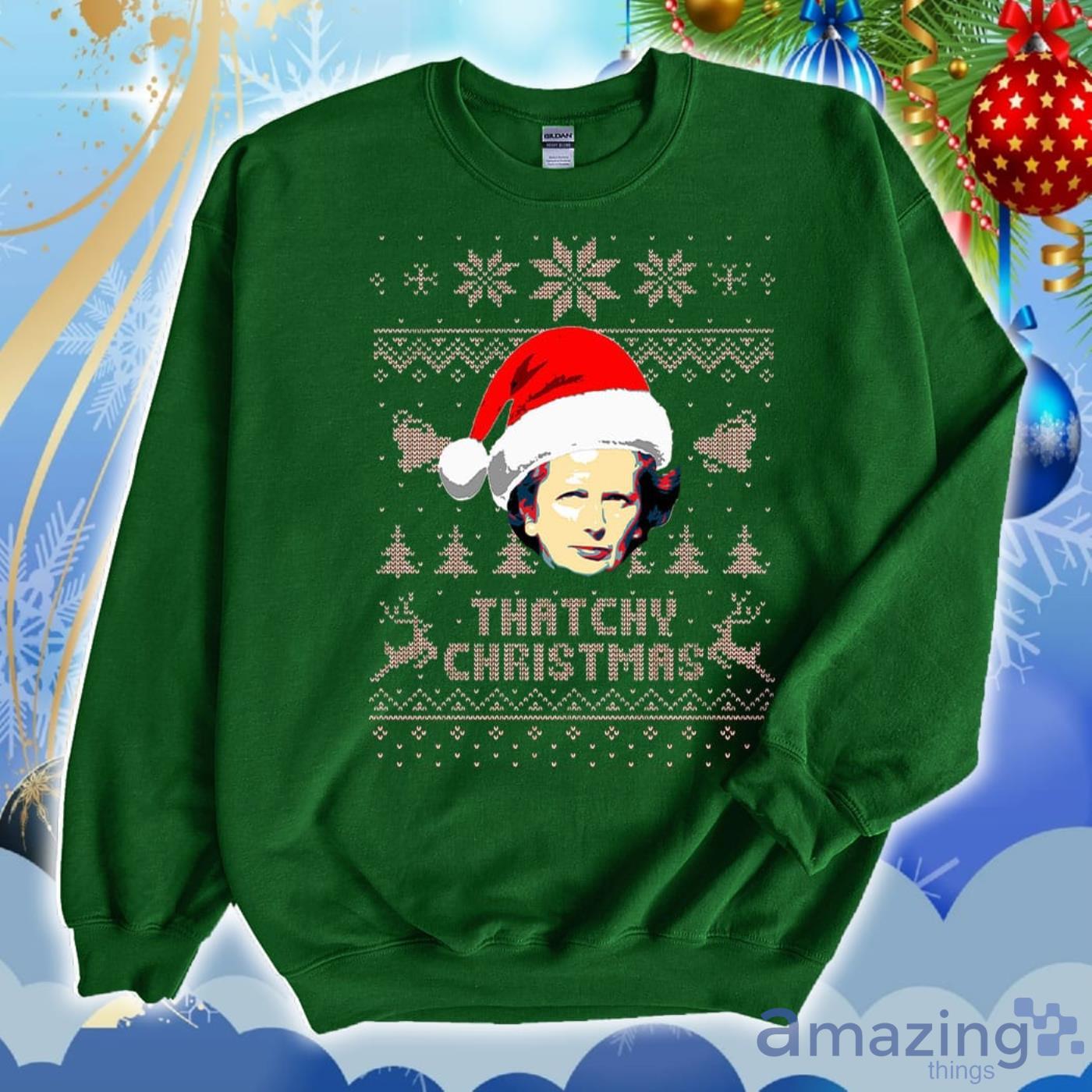 Margaret Thatcher Thatchy Christmas Ugly Christmas Sweater 2D Tshirt Hoodie Sweatshirt image Margaret Thatcher Thatchy Christmas Ugly Christmas Sweater 2D Tshirt Hoodie Sweatshirt Product Photo 4