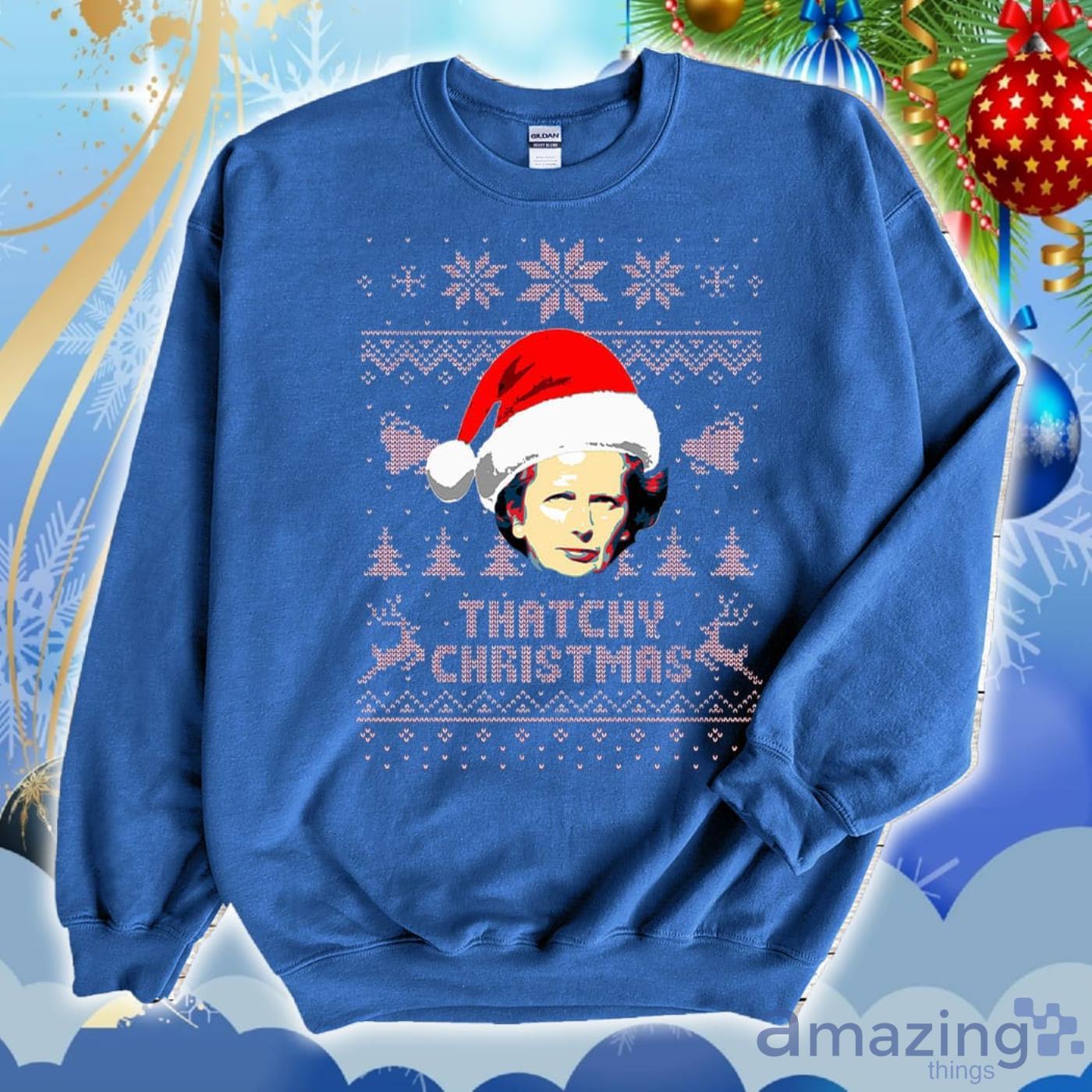 Margaret Thatcher Thatchy Christmas Ugly Christmas Sweater 2D Tshirt Hoodie Sweatshirt image Margaret Thatcher Thatchy Christmas Ugly Christmas Sweater 2D Tshirt Hoodie Sweatshirt Product Photo 5