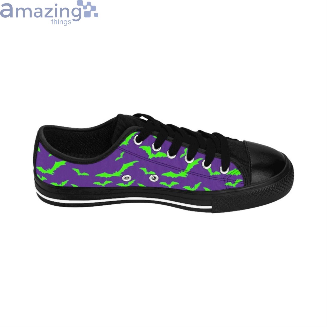 Men’s Neon Green Flying Bats In Purple Sneakers image Men’s Neon Green Flying Bats In Purple Sneakers Product Photo 4