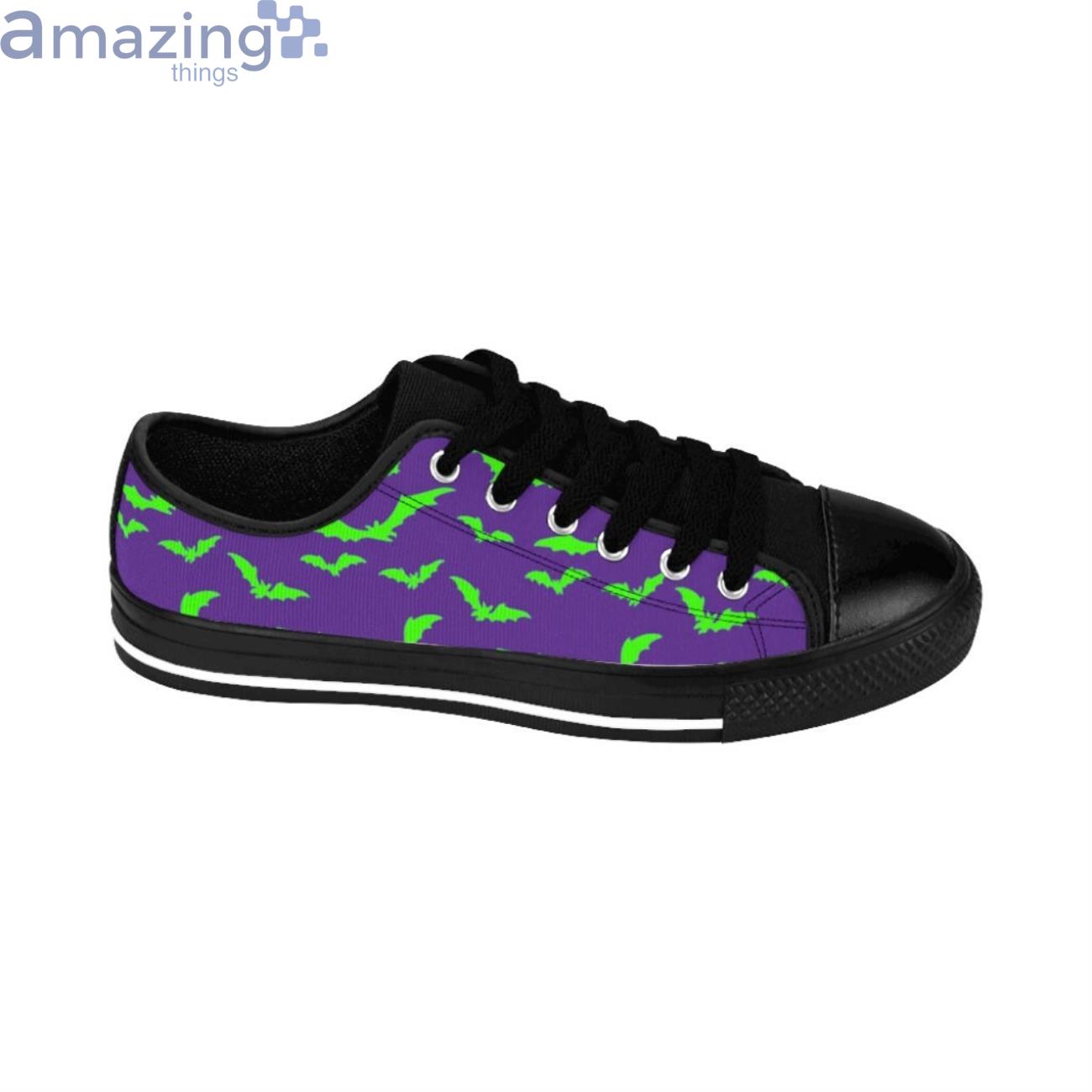 Men’s Neon Green Flying Bats In Purple Sneakers image Men’s Neon Green Flying Bats In Purple Sneakers Product Photo 6