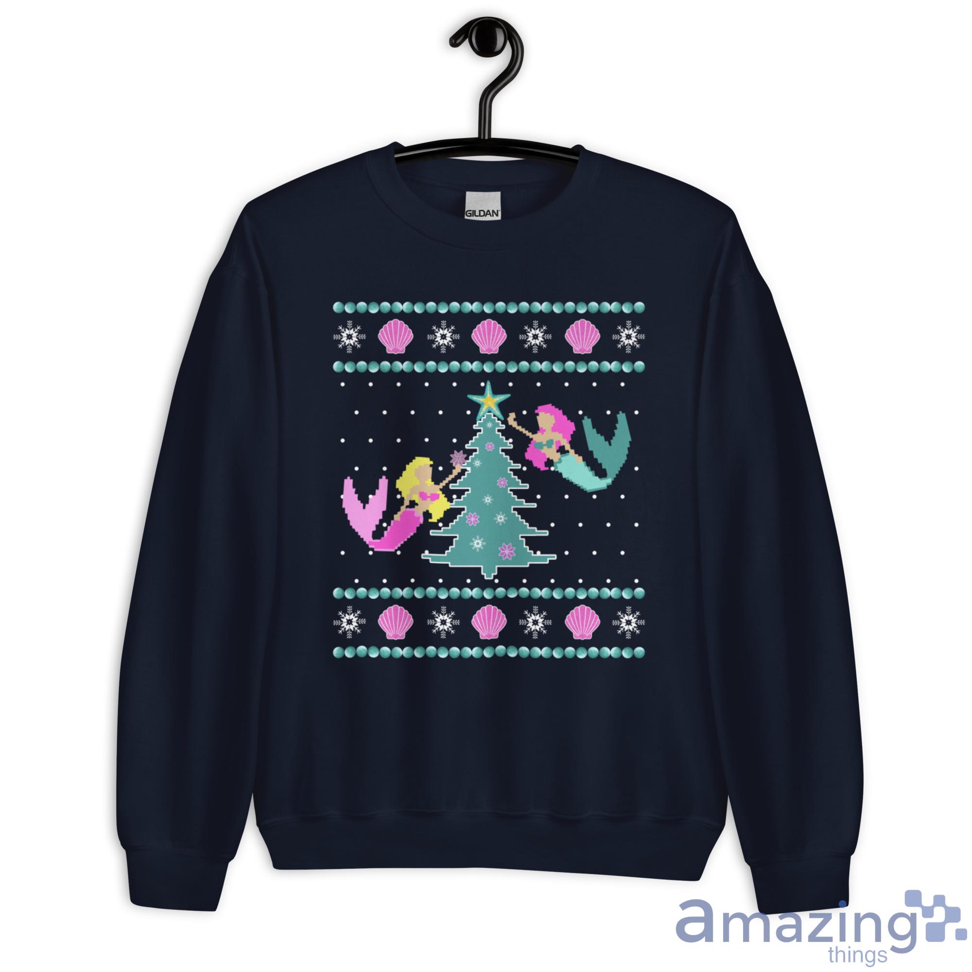 Mermaid Tree Christmas Sweatshirt - G180 Unisex Heavy Blend Crewneck Sweatshirt-1