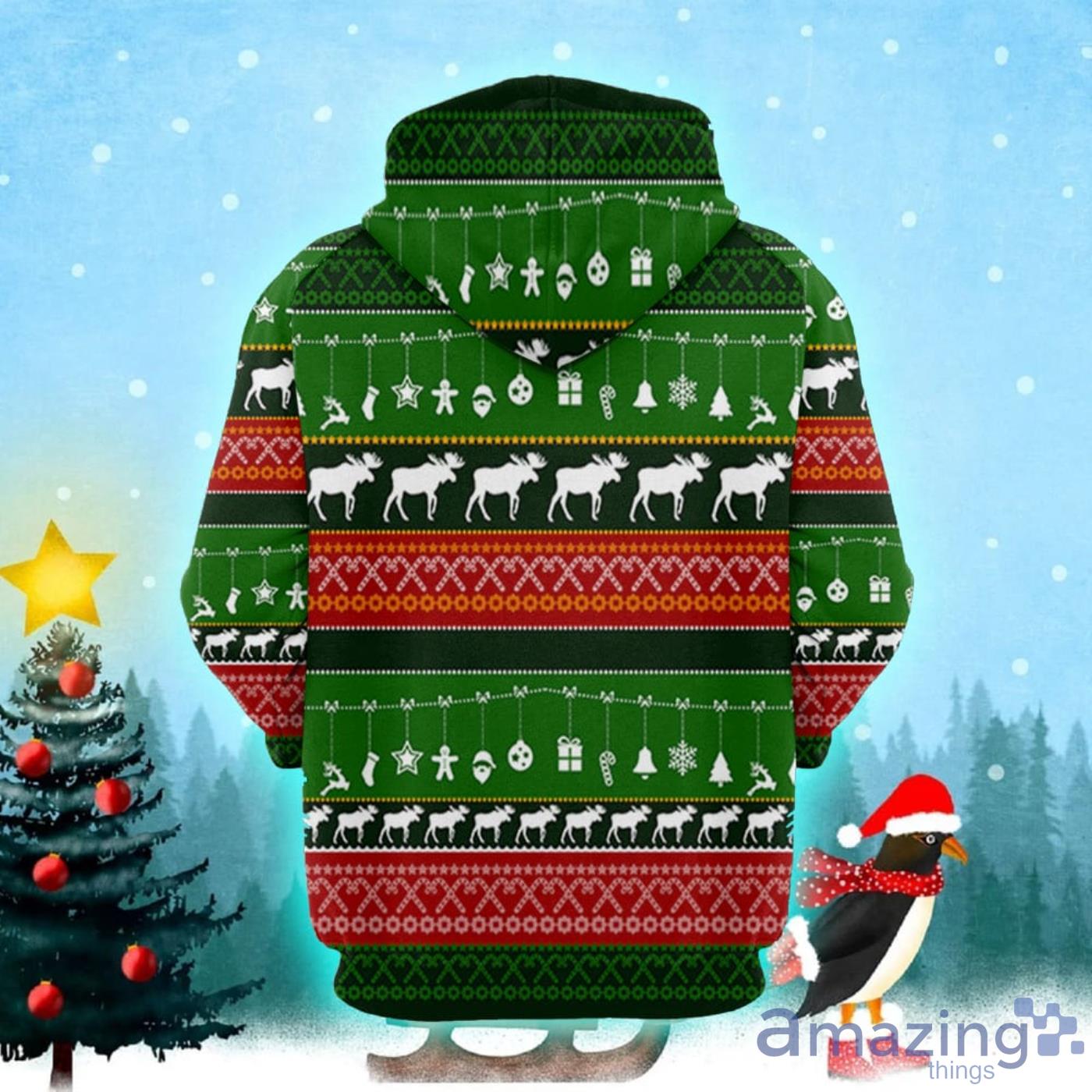Merry Christmoose Christmas Pattern All Over Print 3D Sweater Hoodie image Merry Christmoose Christmas Pattern All Over Print 3D Sweater Hoodie Product Photo 2