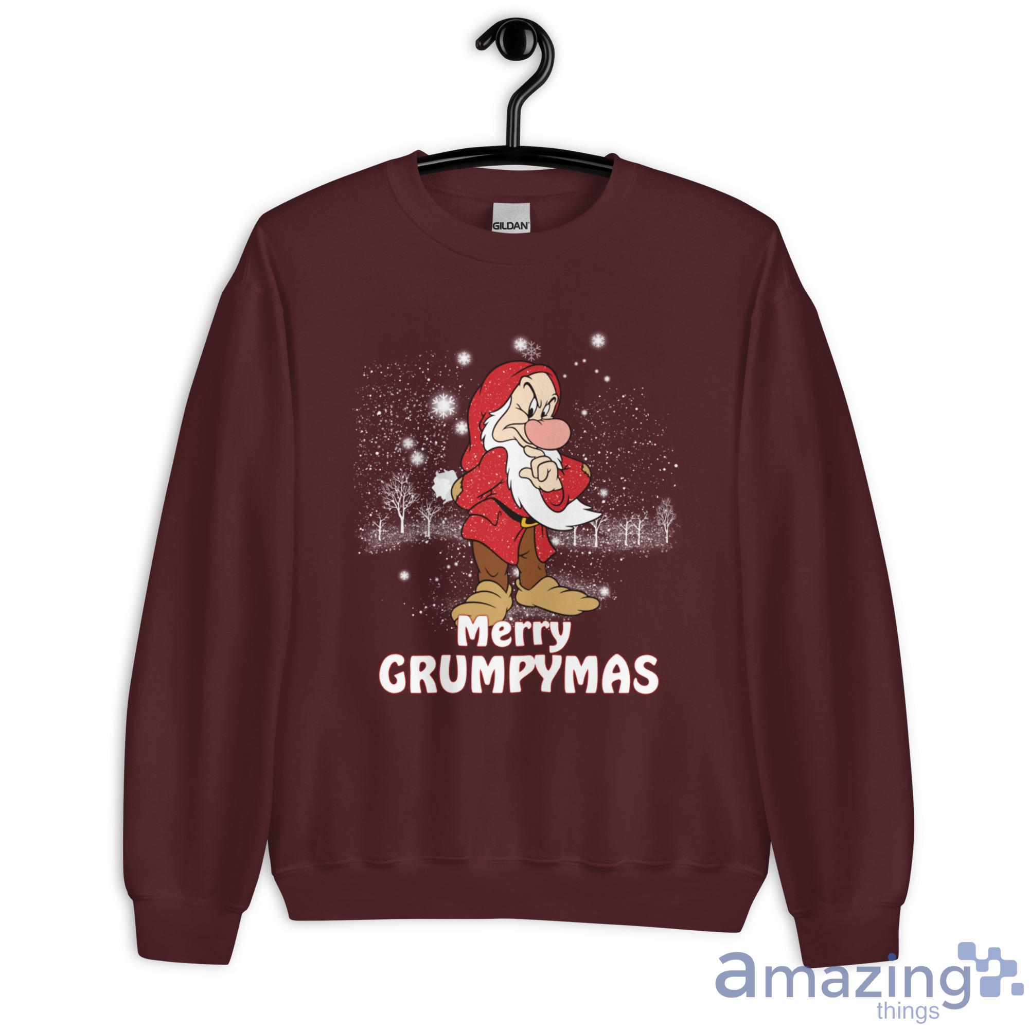 Merry Grumpymas Ugly Grumpy Man Christmas Sweatshirt - G180 Unisex Heavy Blend Crewneck Sweatshirt-2
