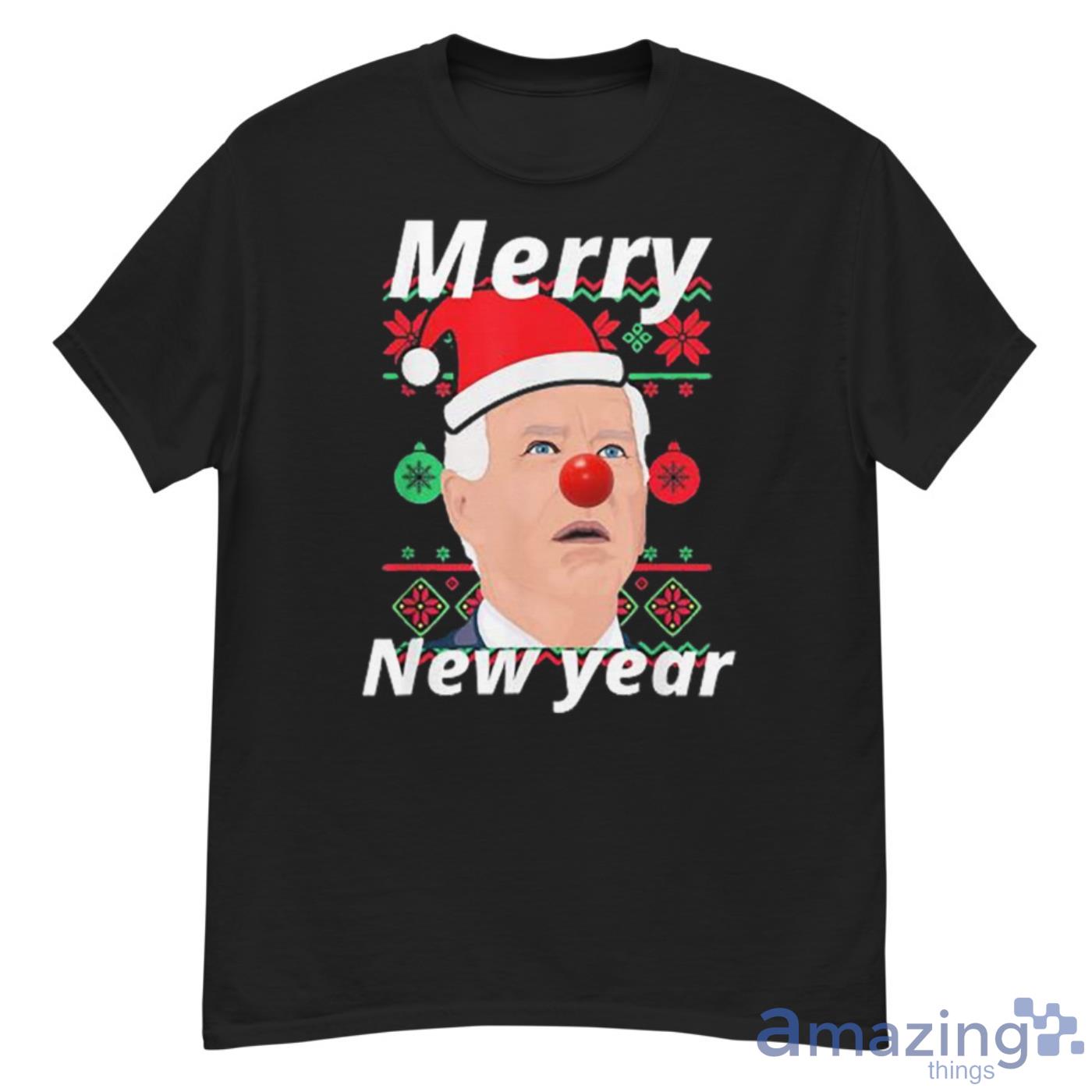 Merry New Year 2022 Joe Biden Funny Christmas Shirt Product Photo 1