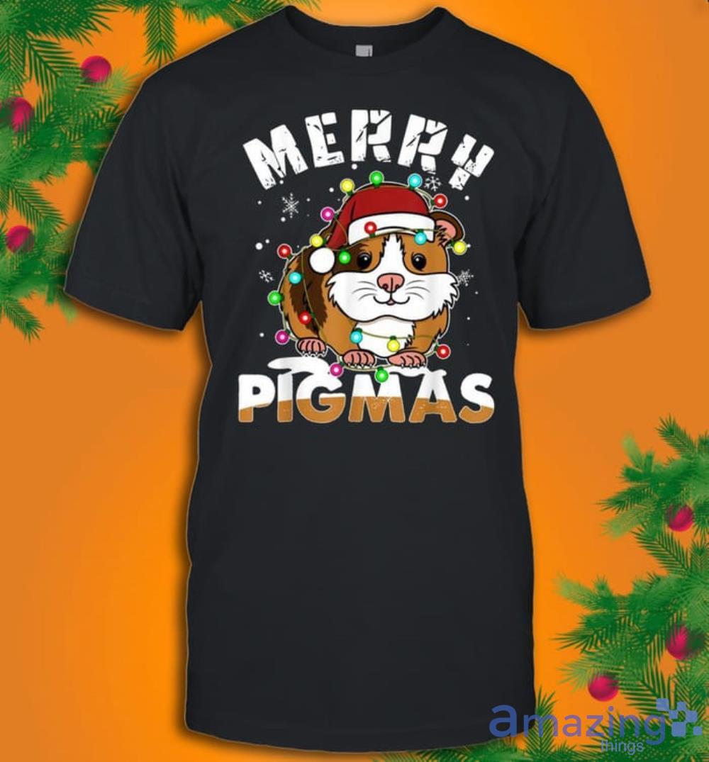Merry Pigmas Xmas Christmas Guinea Pig T-Shirt Product Photo 1 Merry Pigmas Xmas Christmas Guinea Pig T-Shirt Product Photo 1