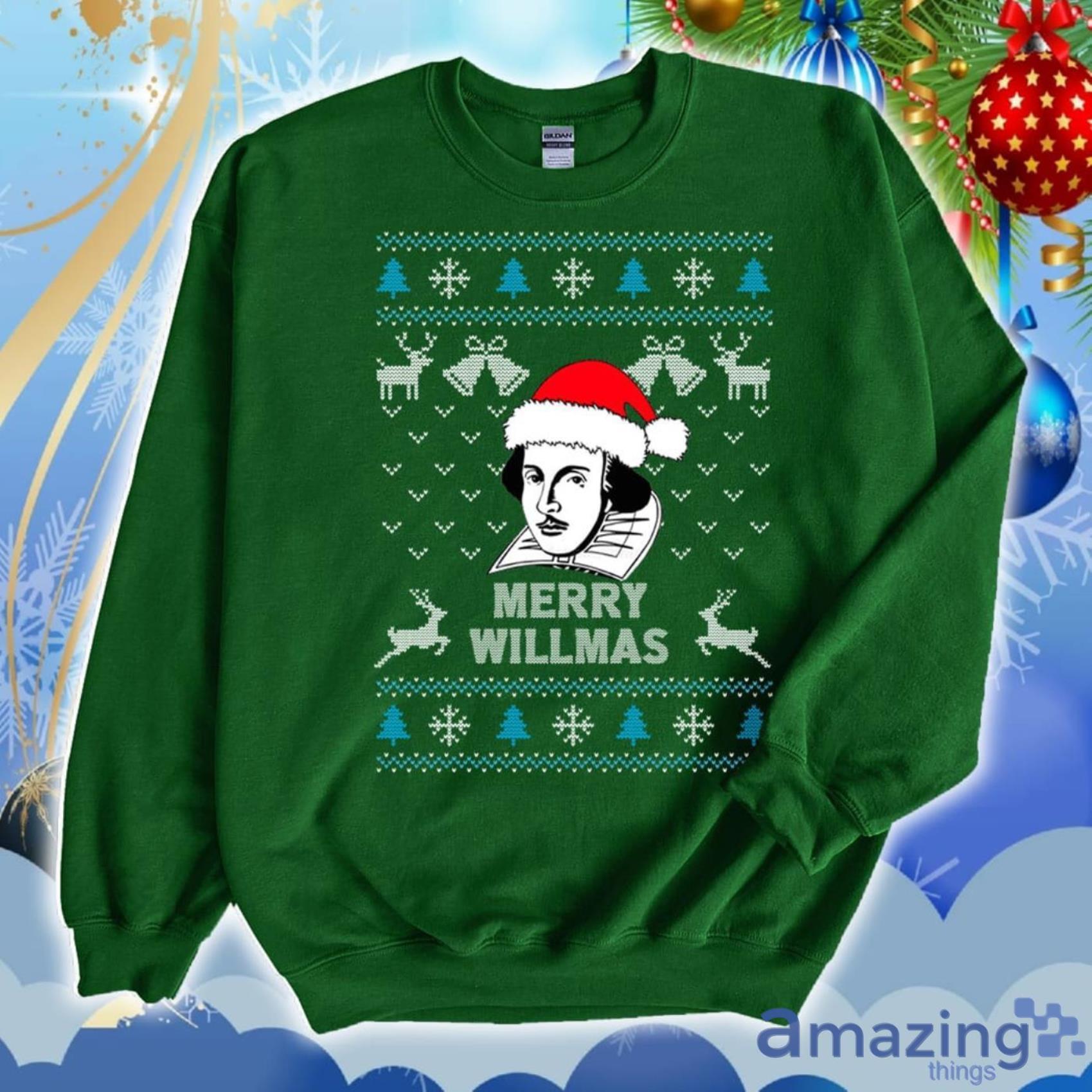 Merry Willmas William Shakespeare Ugly Christmas Sweater 2D Tshirt Hoodie Sweatshirt image Merry Willmas William Shakespeare Ugly Christmas Sweater 2D Tshirt Hoodie Sweatshirt Product Photo 4