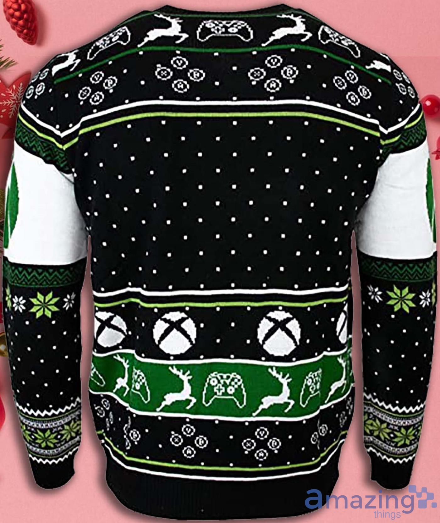 Merry Xmas One Achievement Unlocked Knitted Christmas Sweater Product Photo 1