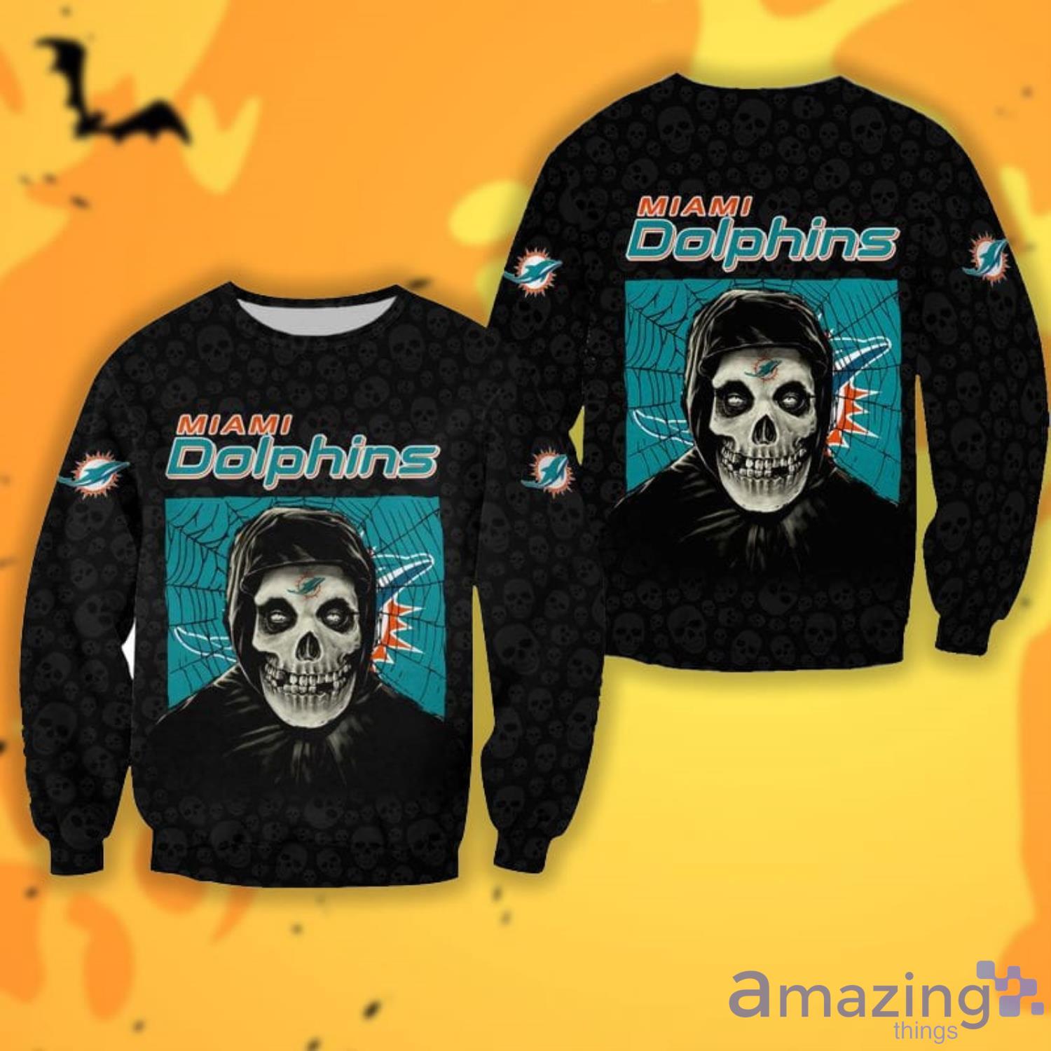 Miami Dolphins Halloween Misfit 3D All Over Printed Shirts