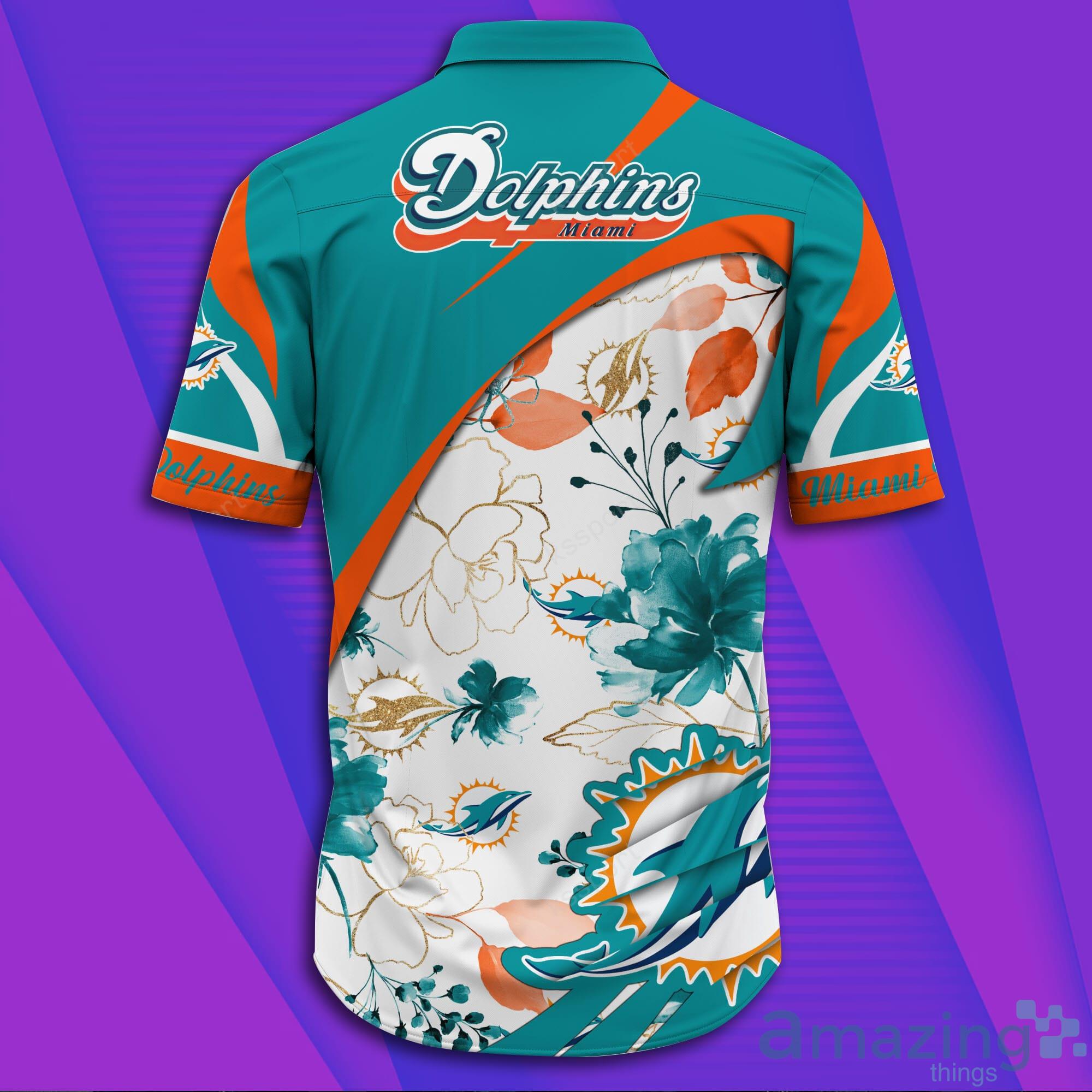 Miami Dolphins NFL Hawaiian Shirt Tan Linestime Aloha Shirt