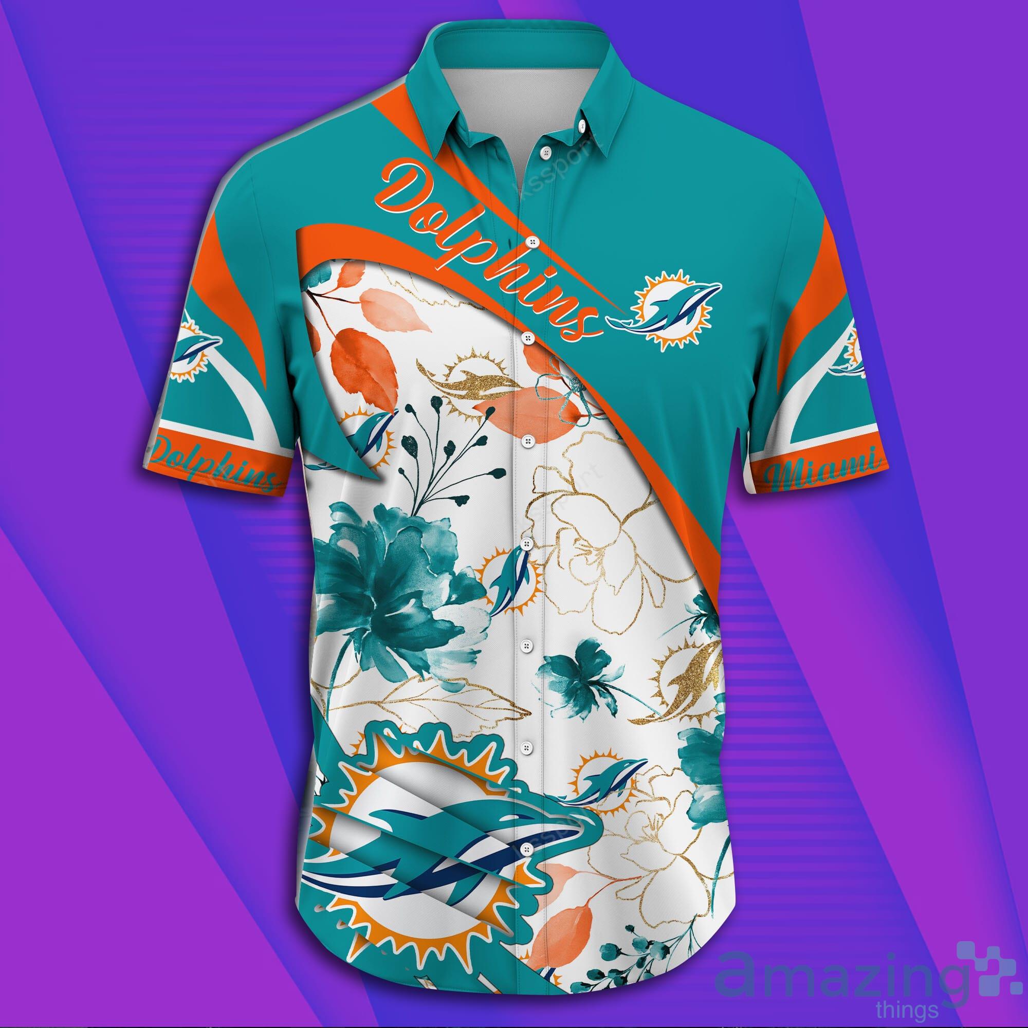 Miami Dolphins NFL Hawaiian Shirt Tan Linestime Aloha Shirt