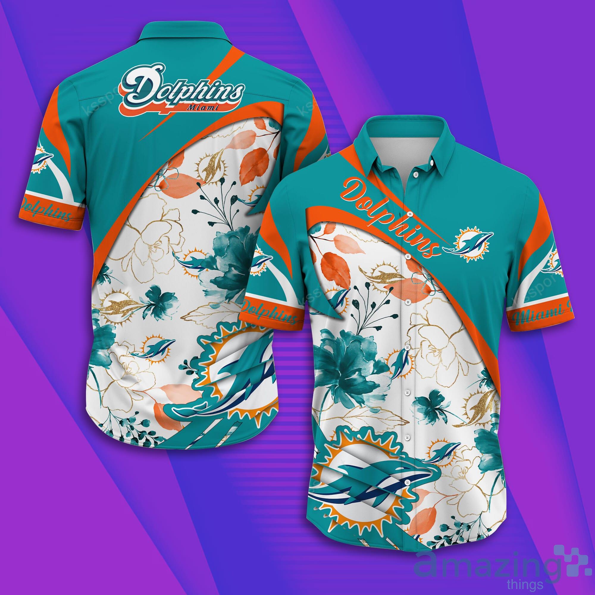 Miami Dolphins NFL Short Sleeve Aloha Hawaiian Shirt Product Photo 1