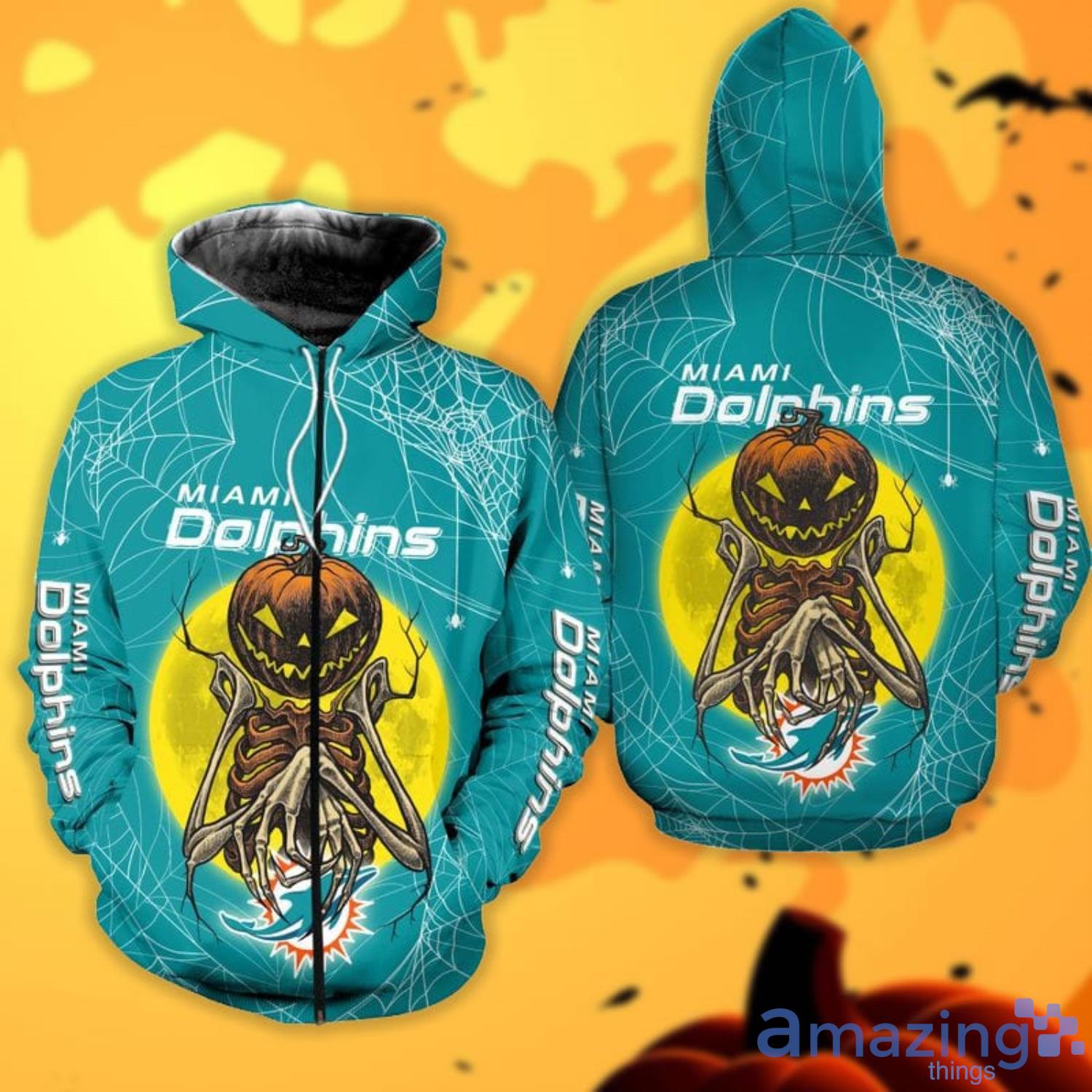 Miami Dolphins Halloween Misfit 3D All Over Printed Shirts