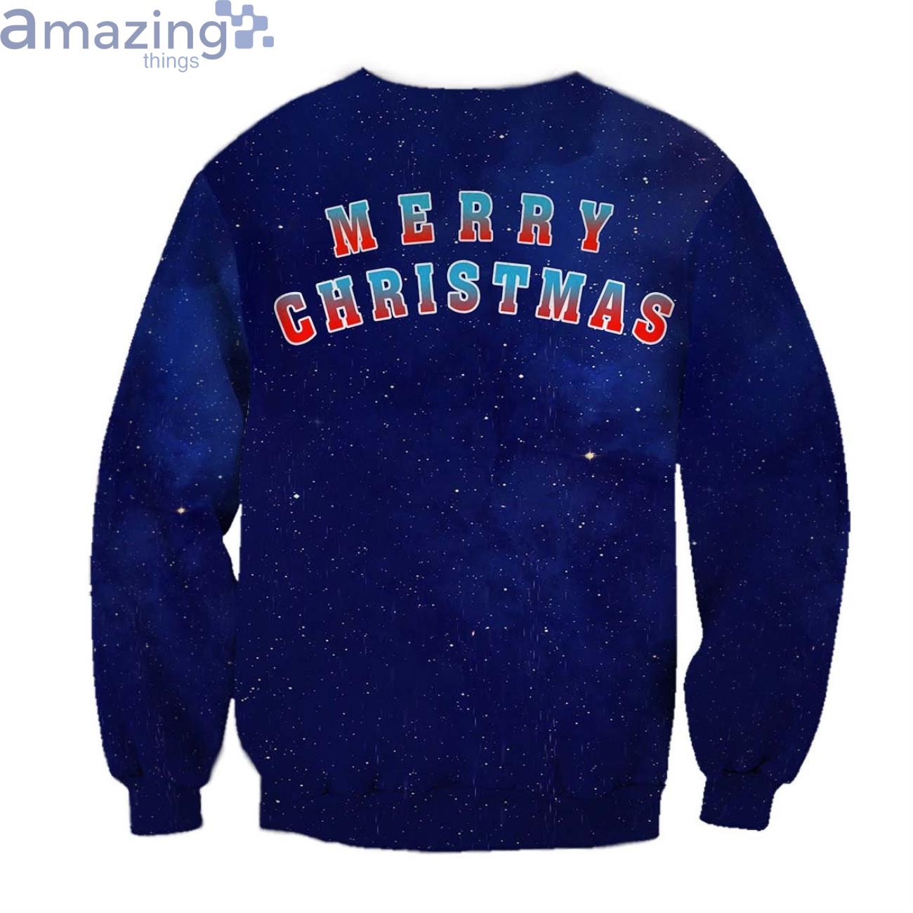 Mickey And Friends Pattern Xmas Blue 2022 Christmas Disney Cartoon Sweater image Mickey And Friends Pattern Xmas Blue 2022 Christmas Disney Cartoon Sweater Product Photo 2